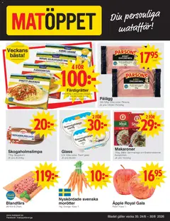 Matöppet erbjudanden - Förhandsvisning av reklamblad från butik Matöppet aktuell från 24/08/2026
