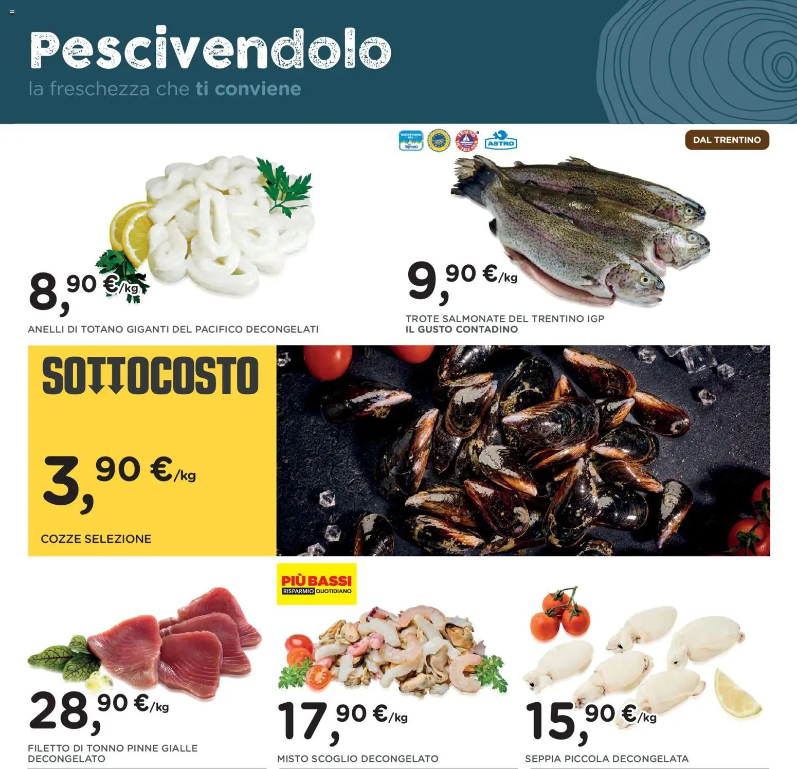 Volantino Poli del 17/06/2026 | Pagina: 9 | Prodotti: Cozze, Pinne, Tonno, Totano