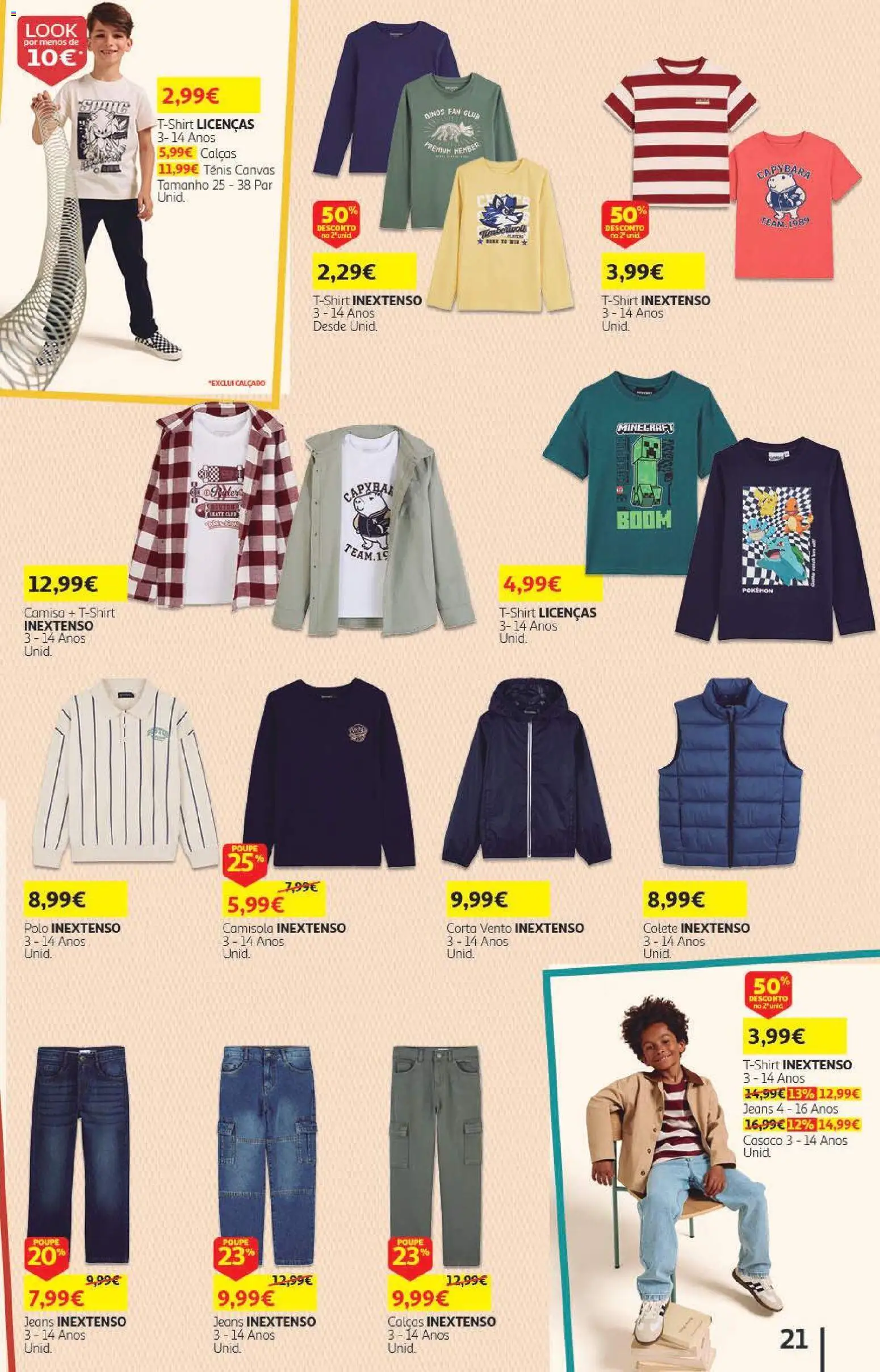 Auchan - Folheto Escolar  Têxtil Criança │ válido de 04/09/2026 | Página: 21 | Produtos: Jeans, Camisa, Camisola, Colete