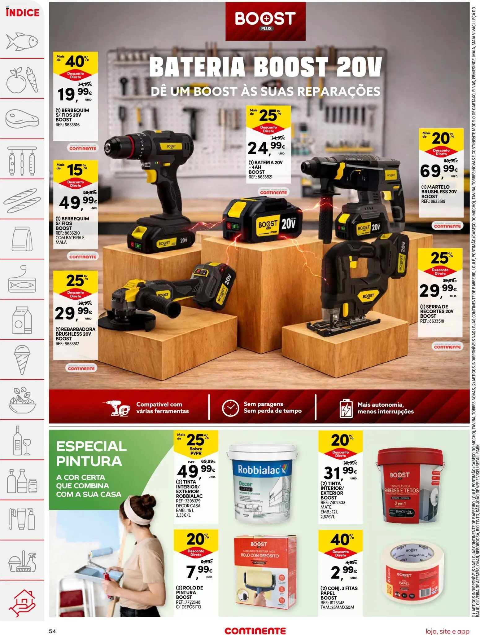 Continente folheto │ válido de 05.05.2026 | Página: 54 | Produtos: Tinta, Ferramentas, Bateria, Martelo
