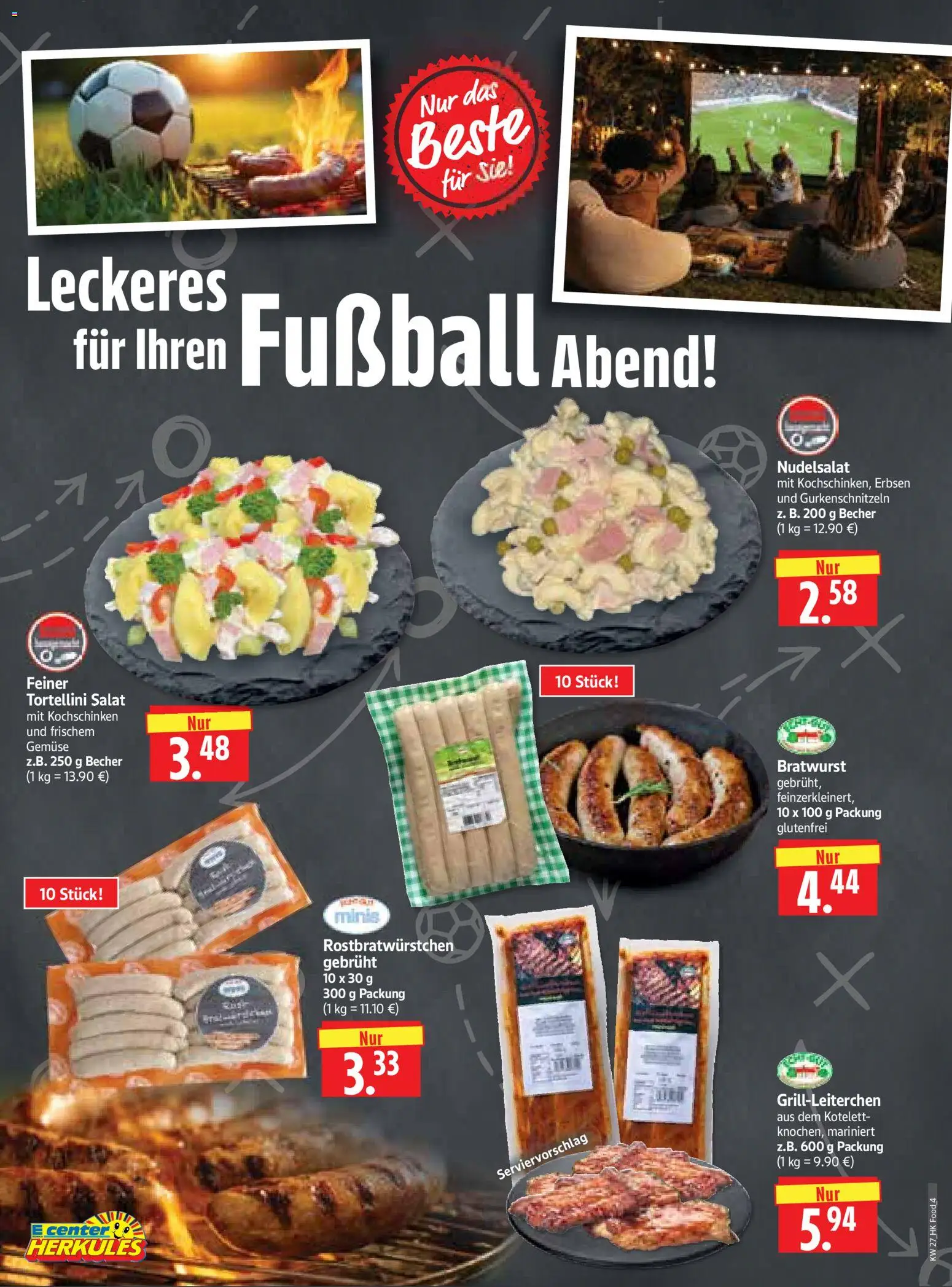 HERKULES Prospekt – gültig ab 29.06.2026 | Seite: 4 | Produkte: Fußball, Gemüse, Salat, Erbsen