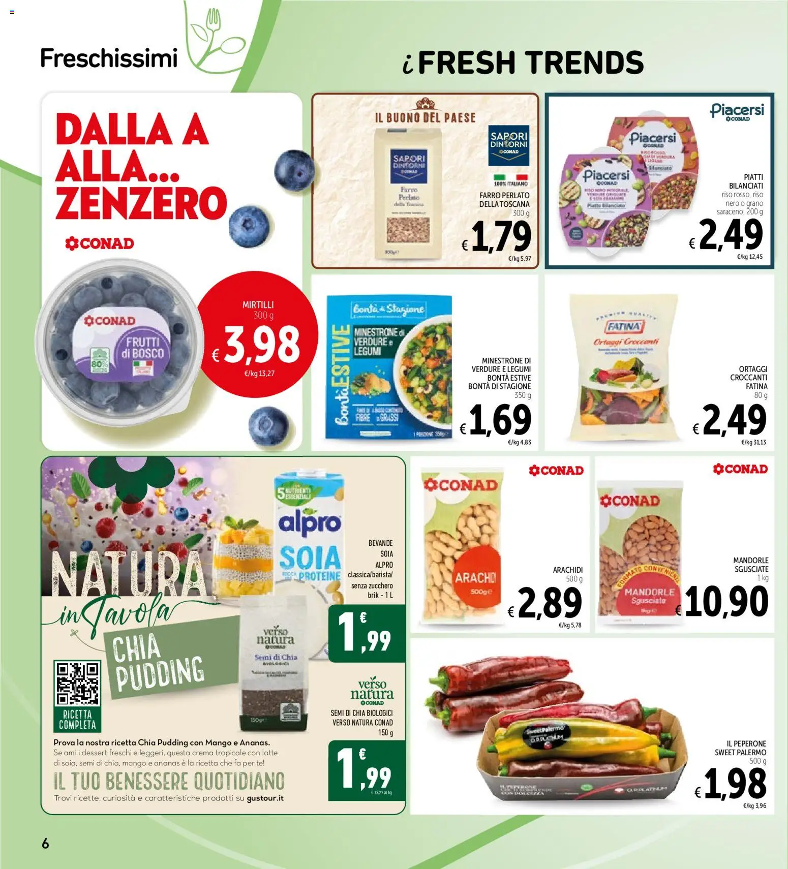 Volantino Spazio Conad del 14/07/2026 | Pagina: 6 | Prodotti: Riso, Verdure, Zucchero, Mandorle
