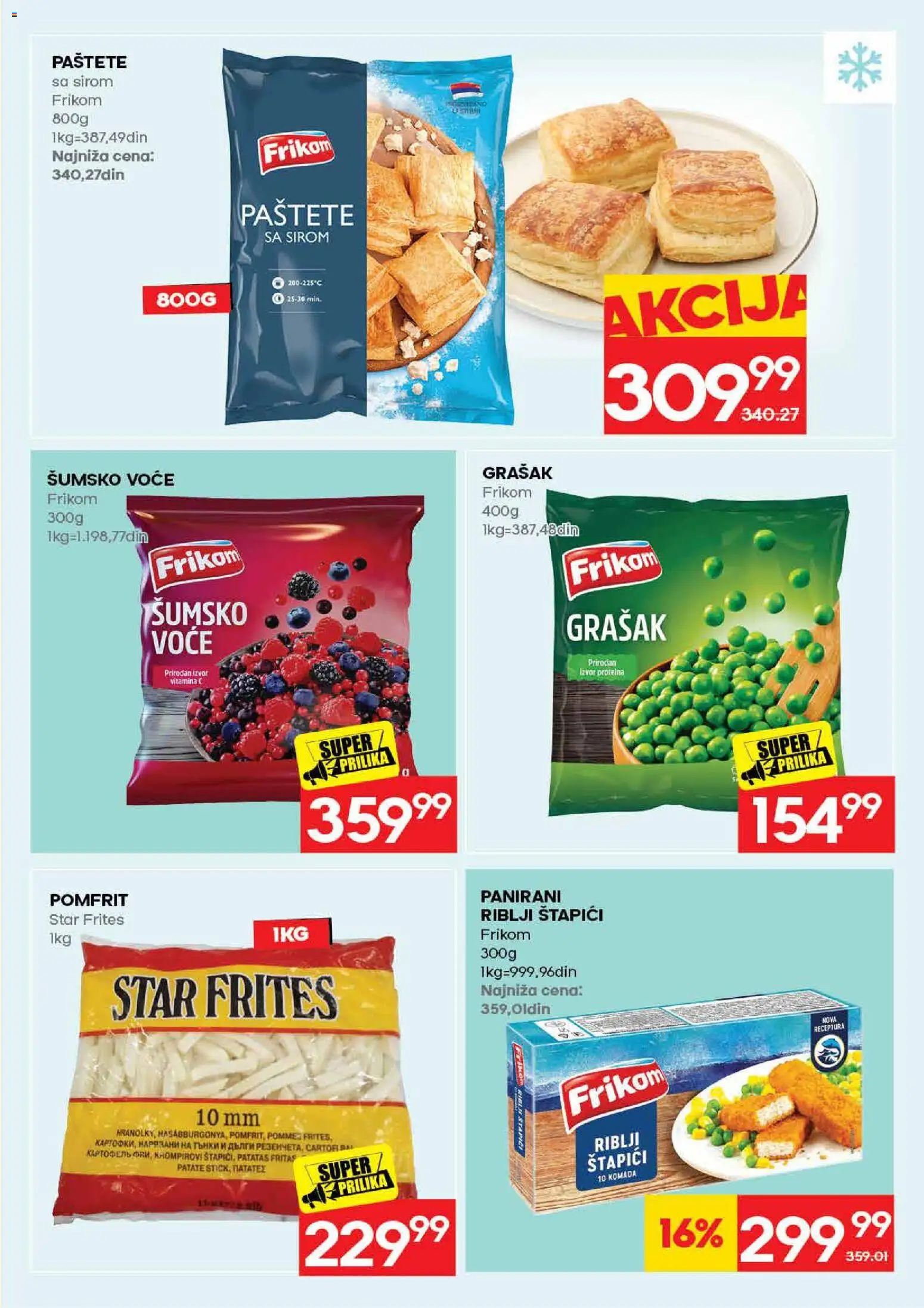 Mercator katalog - važi od 09.07.2026 | Strana: 15 | Proizvode: Voće, Grašak, Riblji štapići, Šumsko voće
