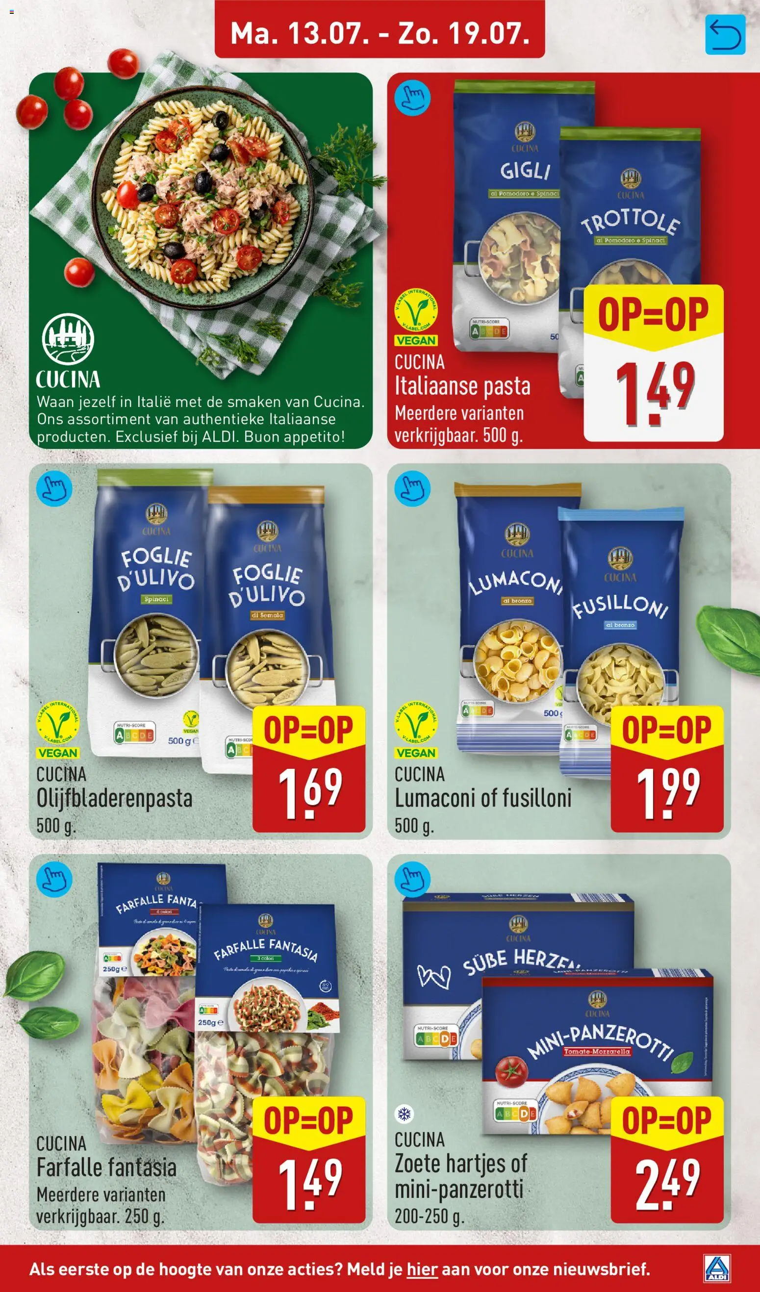 {H1} | Pagina: 29 | Producten: Snacks, Pasta, Mozzarella