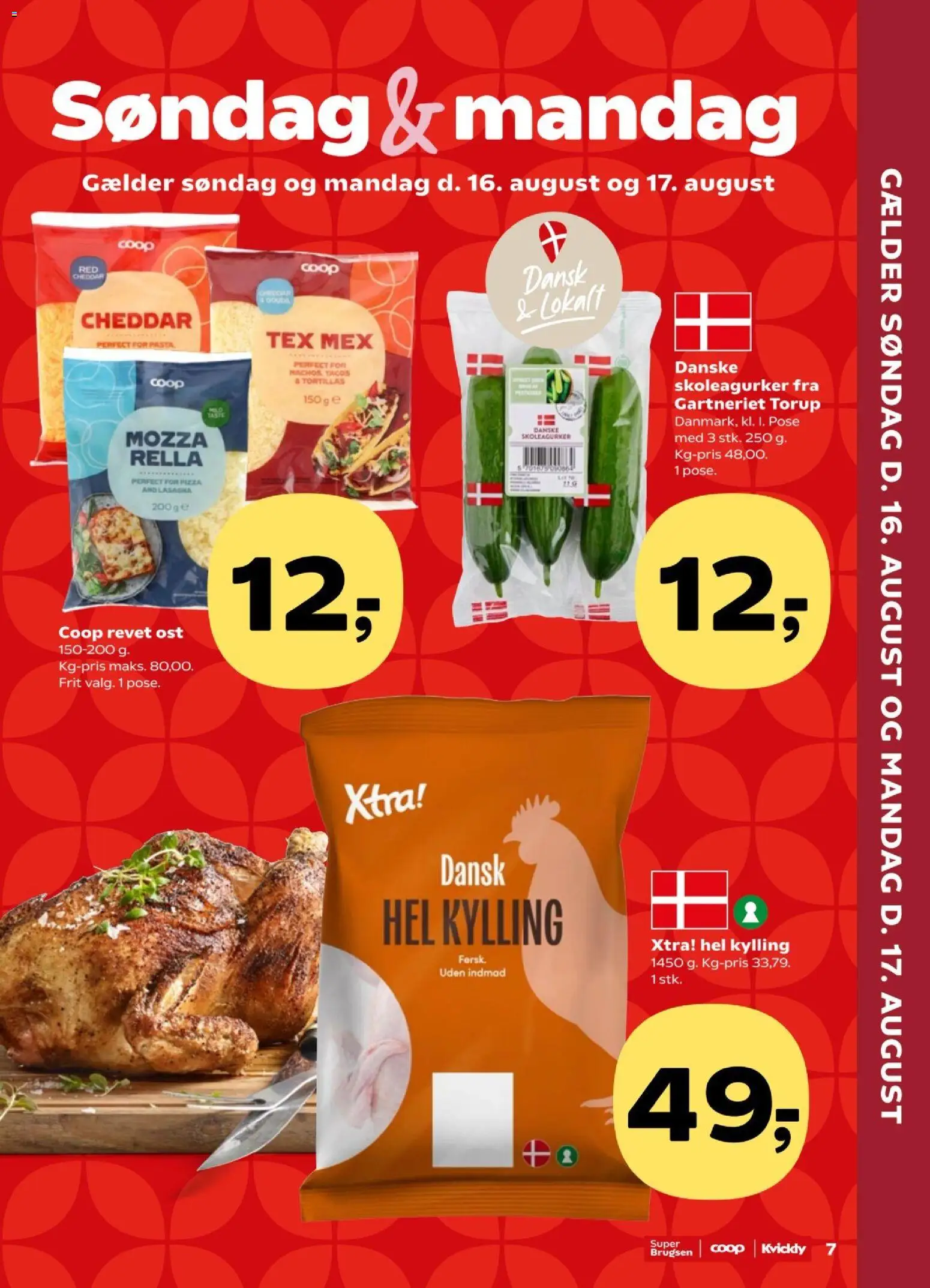 Super Brugsen tilbudsavis – gyldig fra 14/08/2026 | Side: 7 | Produkter: Ost, Cheddar, Pizza
