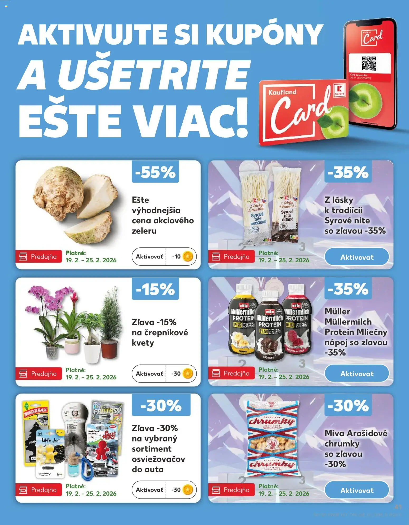 Kaufland SK akciós ujság - amely érvényes a következő dátumtól: 2026.02.19. | Oldal: 41 | Termékek: Protein, Só