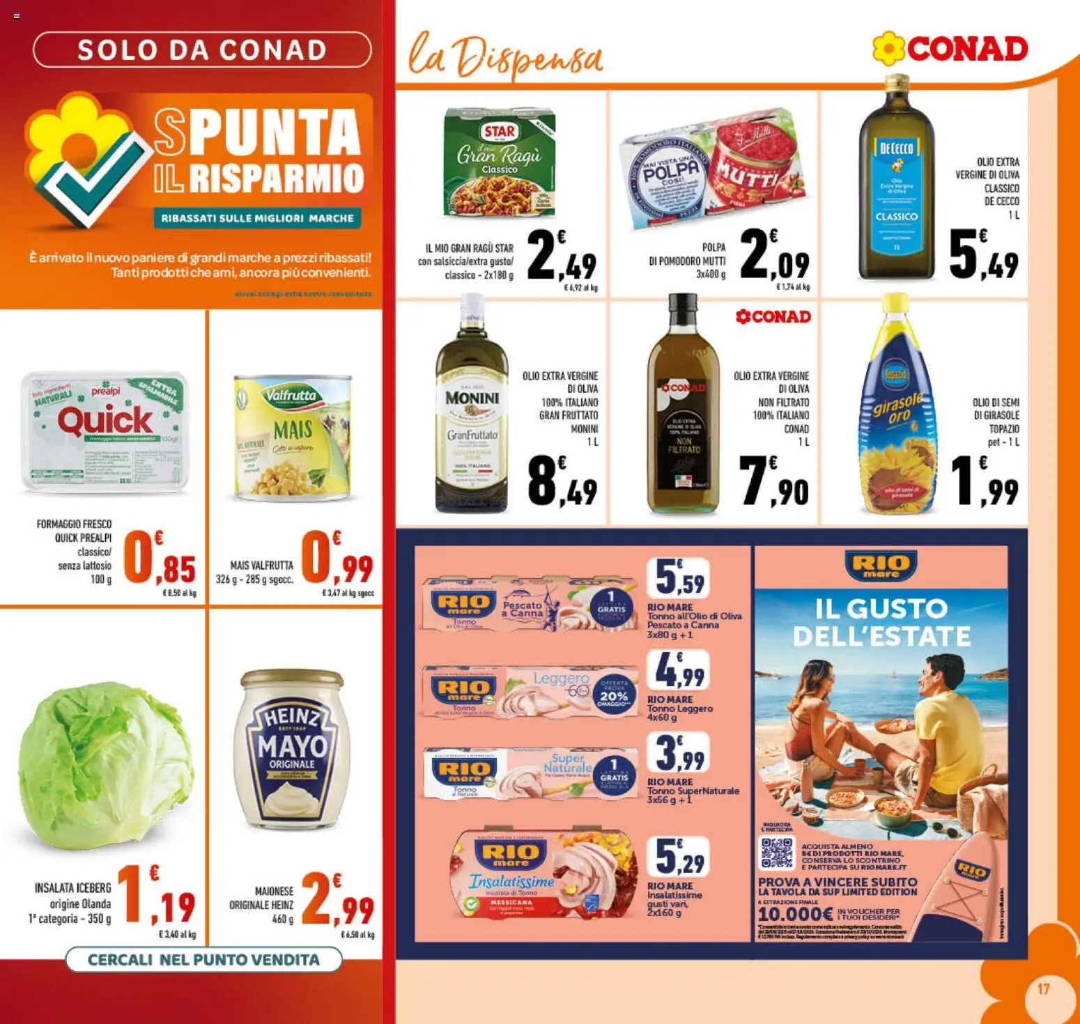 Volantino Conad del 15/07/2026 | Pagina: 17 | Prodotti: Maionese, Olio, Olive, Olio di semi di girasole