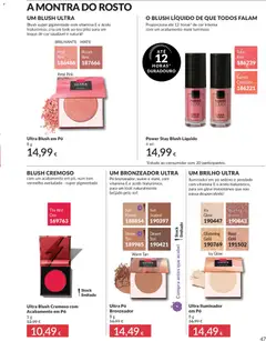 Pré-visualização Ultra Blush em Pó, Blush super pigmentado com vitamina E e ácido hialurónico; cria um look ao teu jeito para um toque de cor saudável e natural! válido de 01.06.2026 | Página: 47 | Produtos: Iluminador, Pó, Blush, Bronzer
