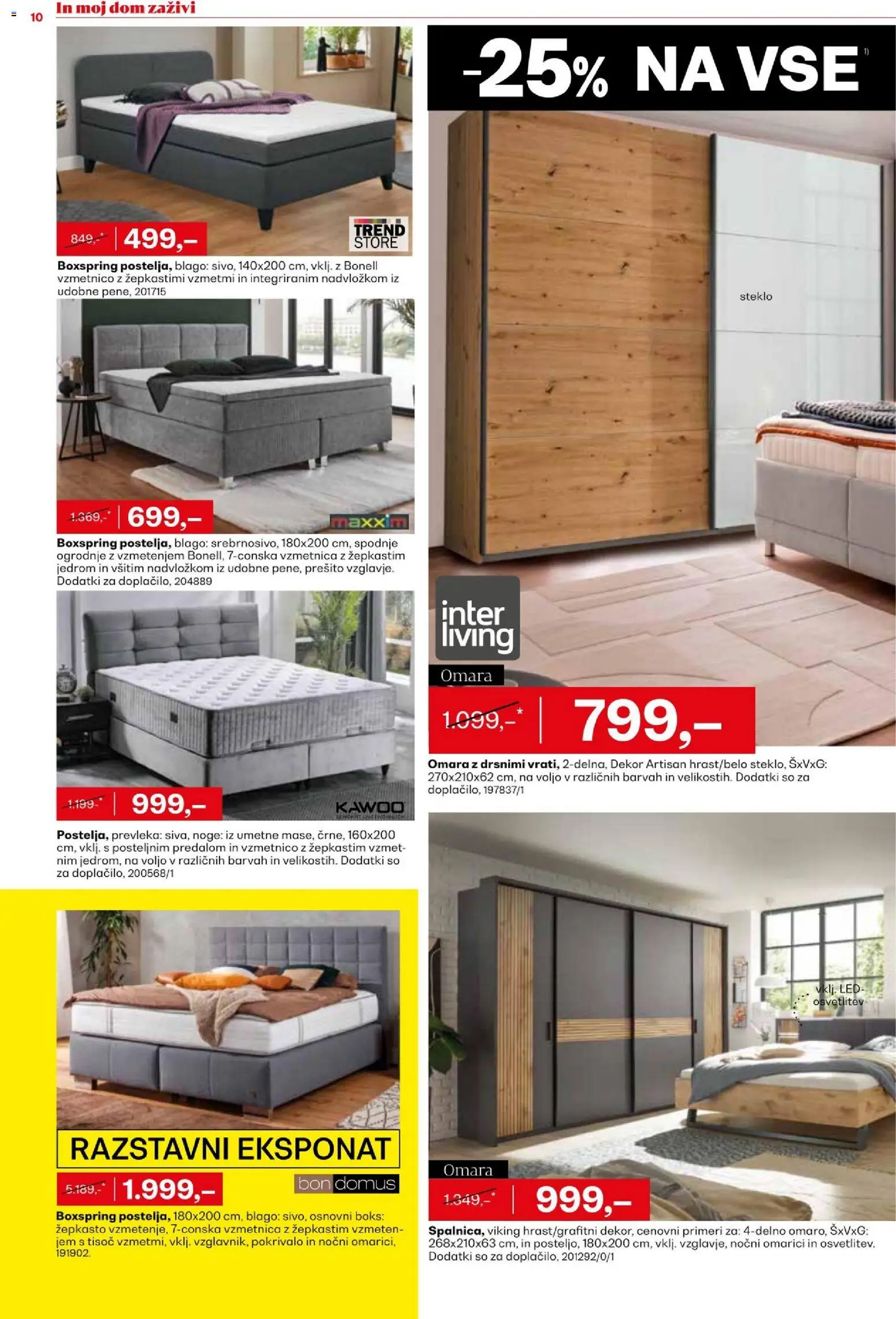 Novi Rutar katalog ponudbe – veljaven od 05.08.2026 | Stran: 10 | Izdelki: Vzmetnica, Prevleka, Omara