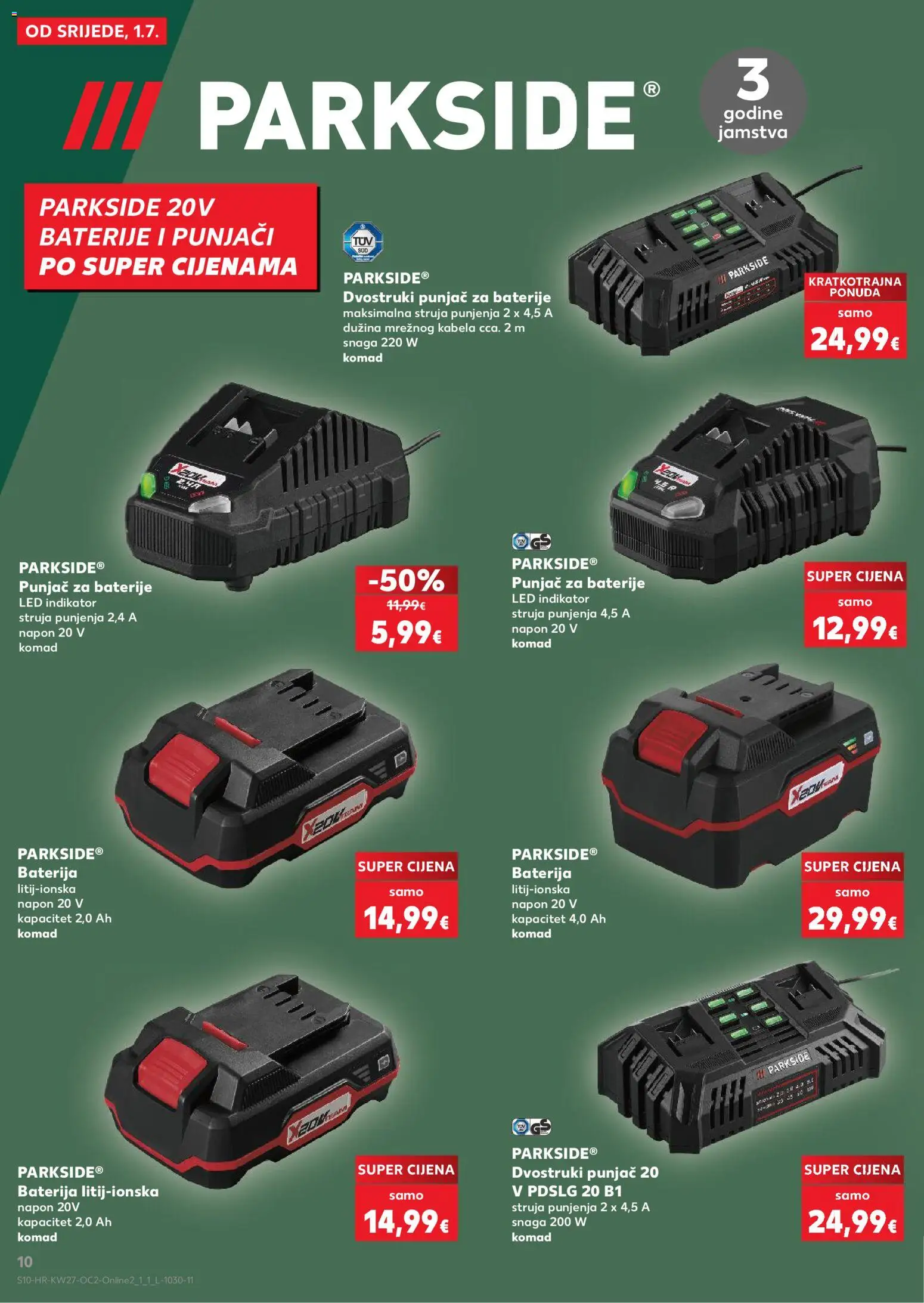 Kaufland katalog | vrijedi od 01.07.2026 | Stranica: 10 | Proizvodi: Baterija, Baterije, Parkside