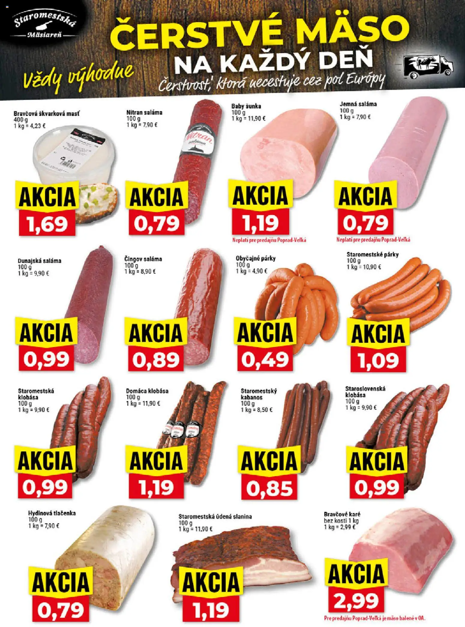 Nové Klas akcie – leták je platný od 07.09.2026 | Strana: 6 | Produkty: Slanina, Klobása, Mäso, Kabanos