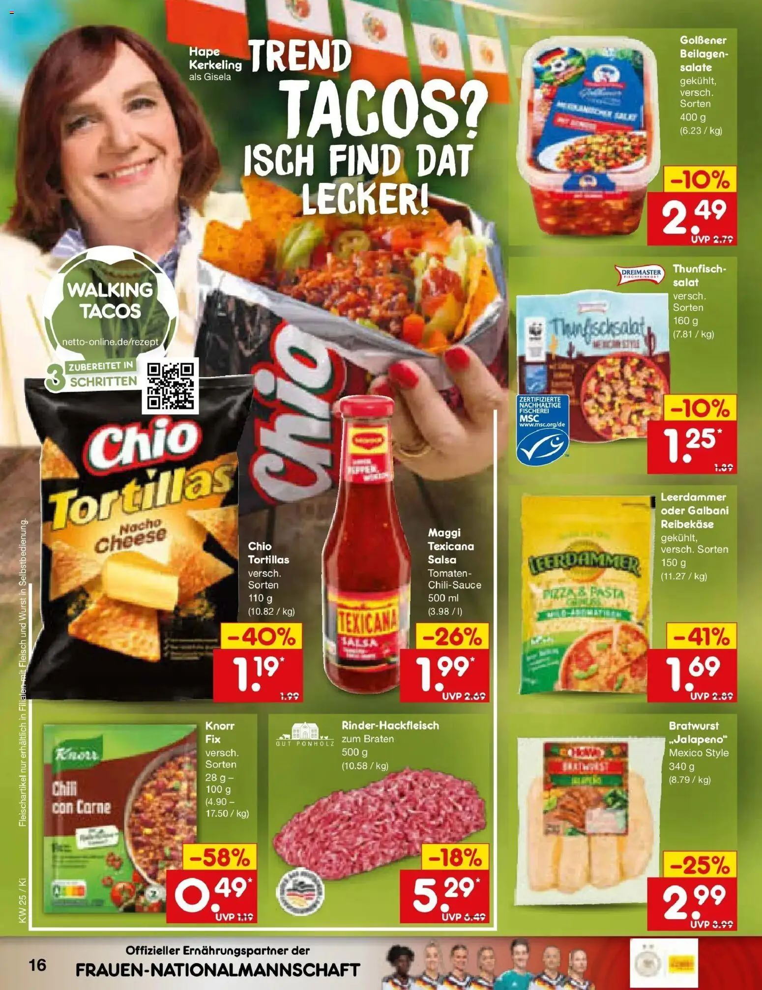 Netto Marken-Discount Prospekt Mistelbach – gültig ab 15.06.2026 | Seite: 20 | Produkte: Pasta, Reibekase, Fleisch, Salat
