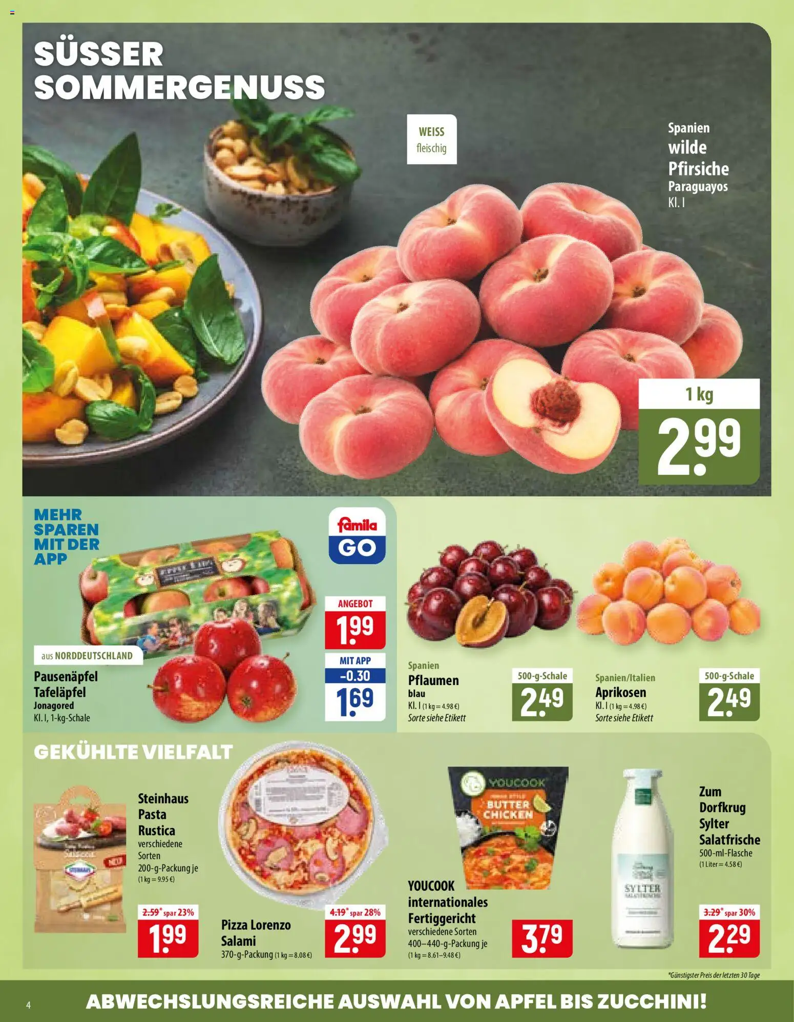 Famila Prospekt – gültig ab 22.06.2026 | Seite: 4 | Produkte: Youcook, Butter, Äpfel, Pasta