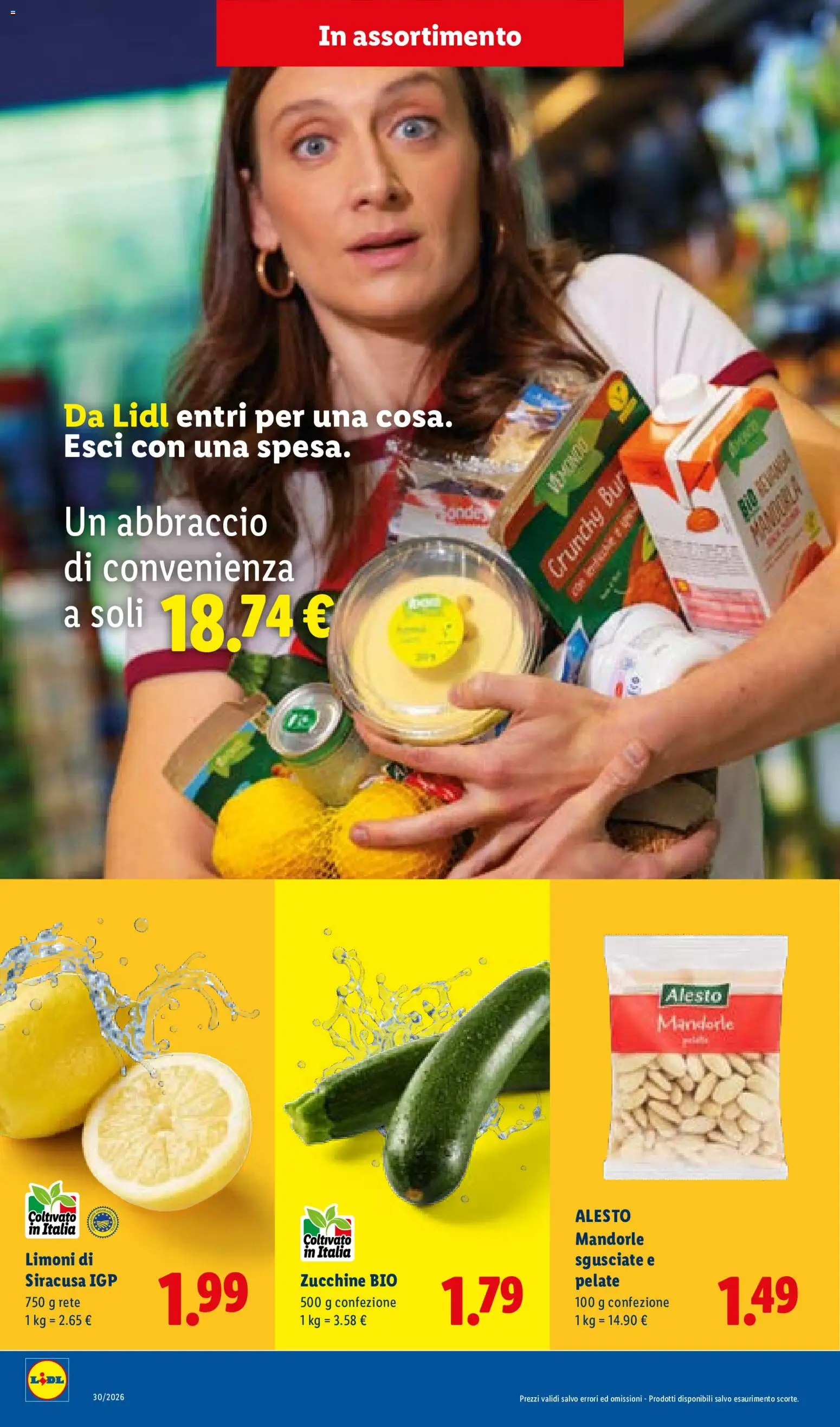 Volantino Lidl del 23/07/2026 | Pagina: 20 | Prodotti: Mandorla, Mandorle, Limoni, Zucchine