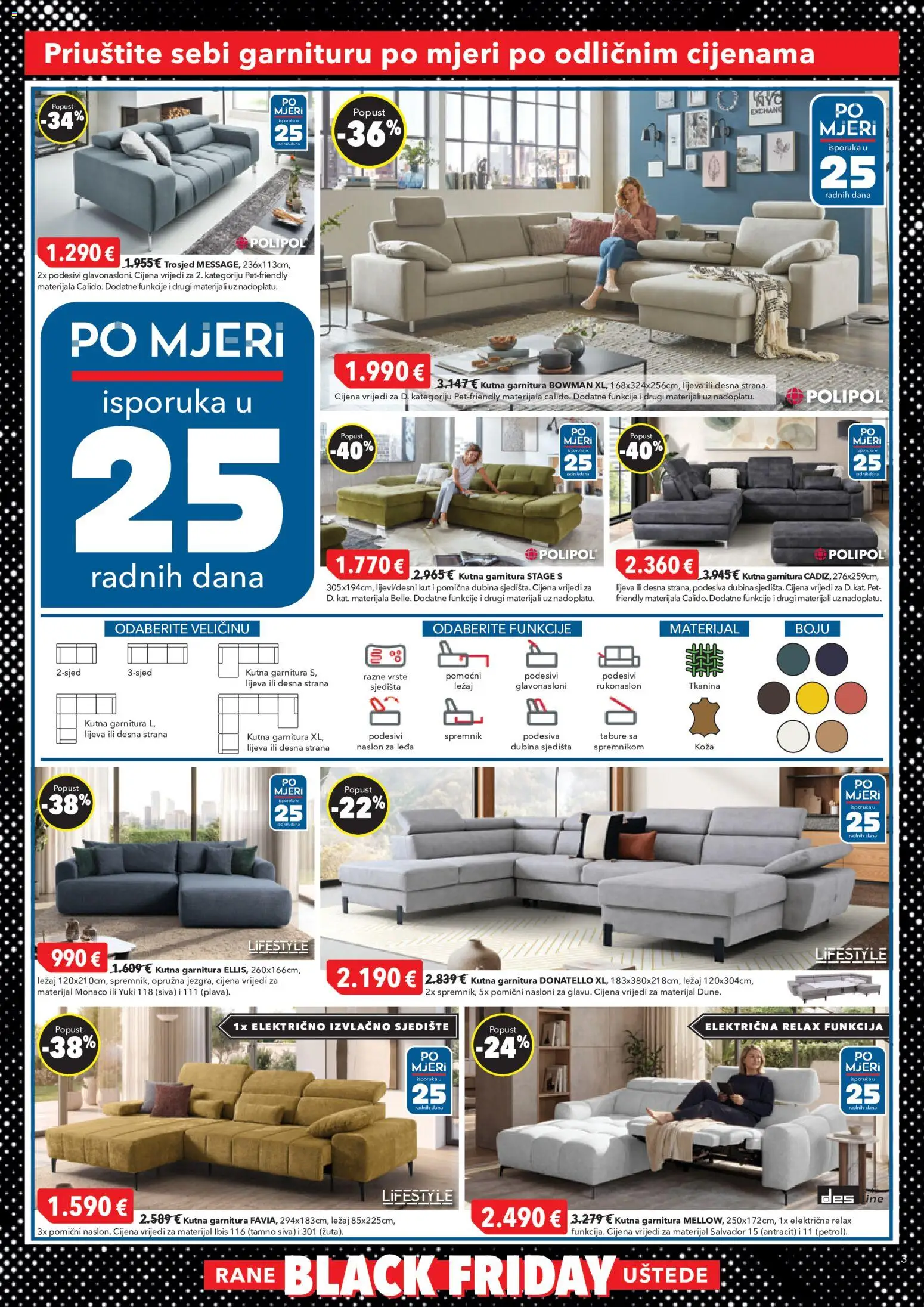 Harvey Norman katalog | vrijedi od 16.10.2026 | Stranica: 3 | Proizvodi: Trosjed, Tabure, Kutna garnitura