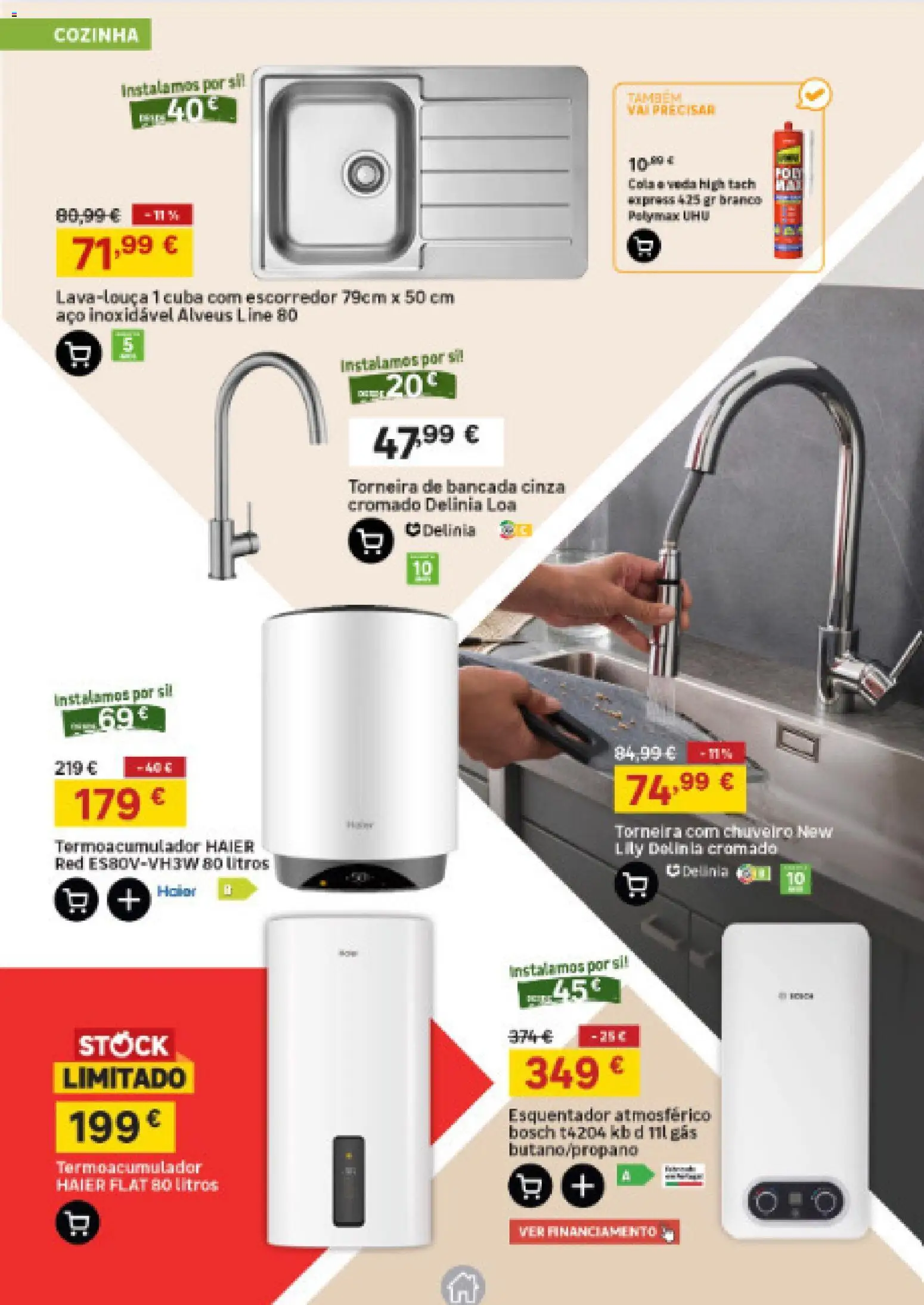 Leroy Merlin Catálogo │ válido de 27/08/2026 | Página: 16 | Produtos: Escorredor, Bancada, Torneira, Chuveiro