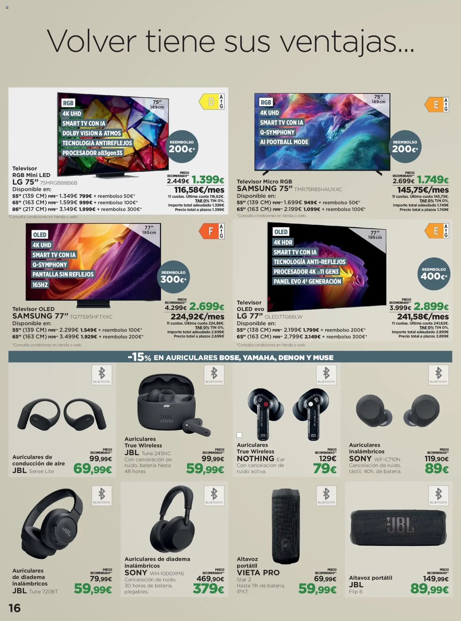 El Corte Inglés Volver tiene sus ventajas │ válido desde el 21/09/2026 | Página: 16