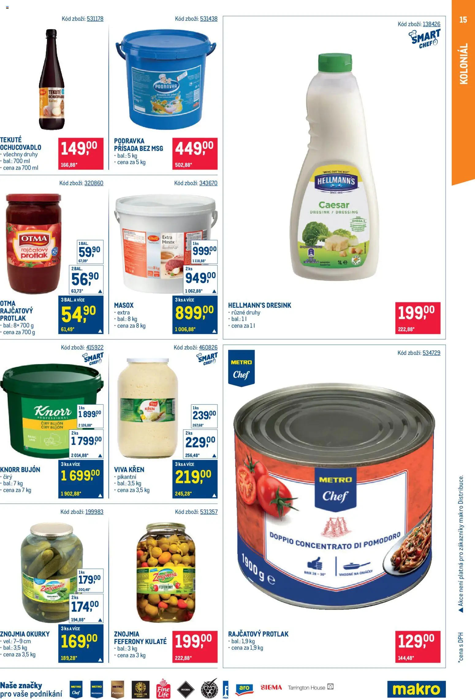Makro leták - Gastronomie od 07.10.2026 | Strana: 15 | Produkty: Křen, Okurky, Hellmann's, Bujón
