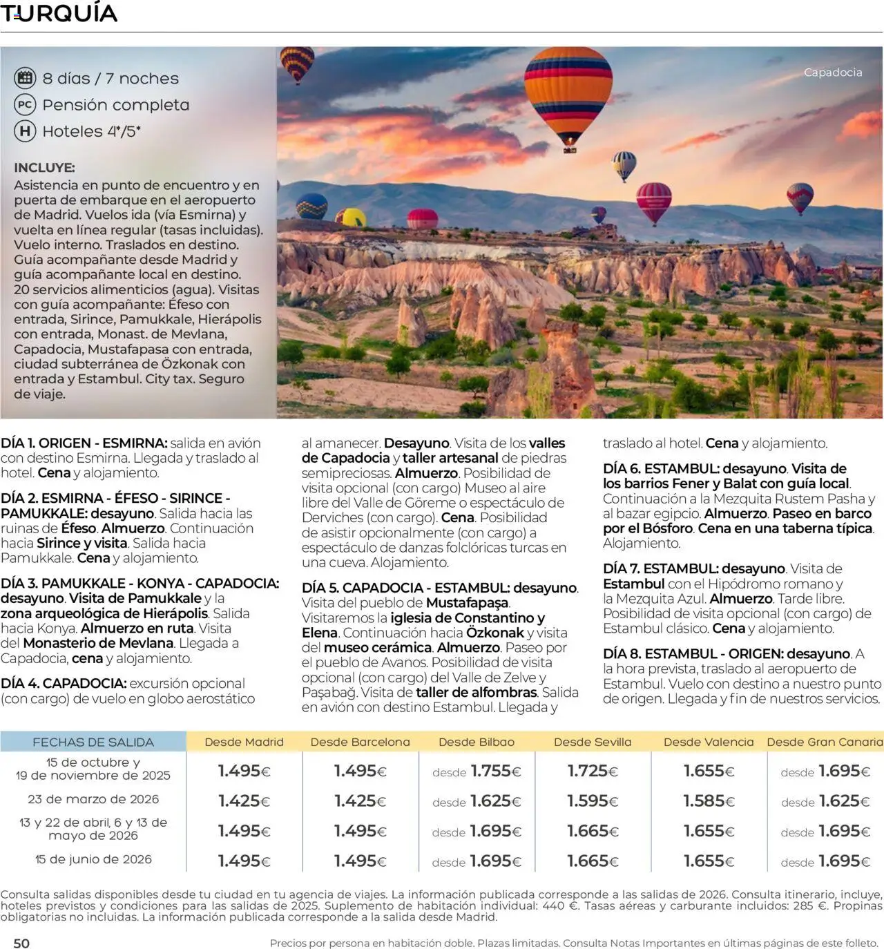 Viajes El Corte Inglés - Club de Vacaciones - Vacaciones Económicas Personalizado │ válido desde el 01/09/2025 | Página: 50
