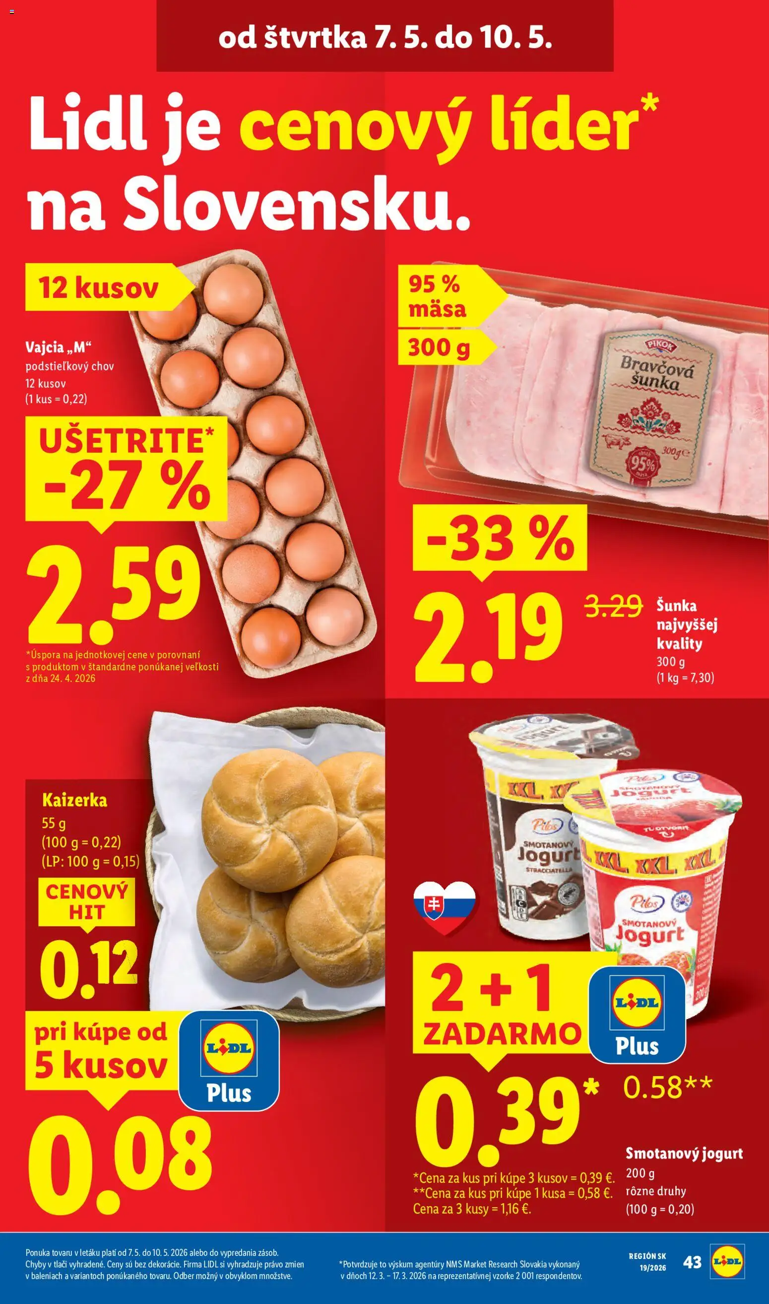 Nové Lidl akcie – leták je platný od 04.05.2026 | Strana: 55 | Produkty: Jogurt, Vajcia, Šunka