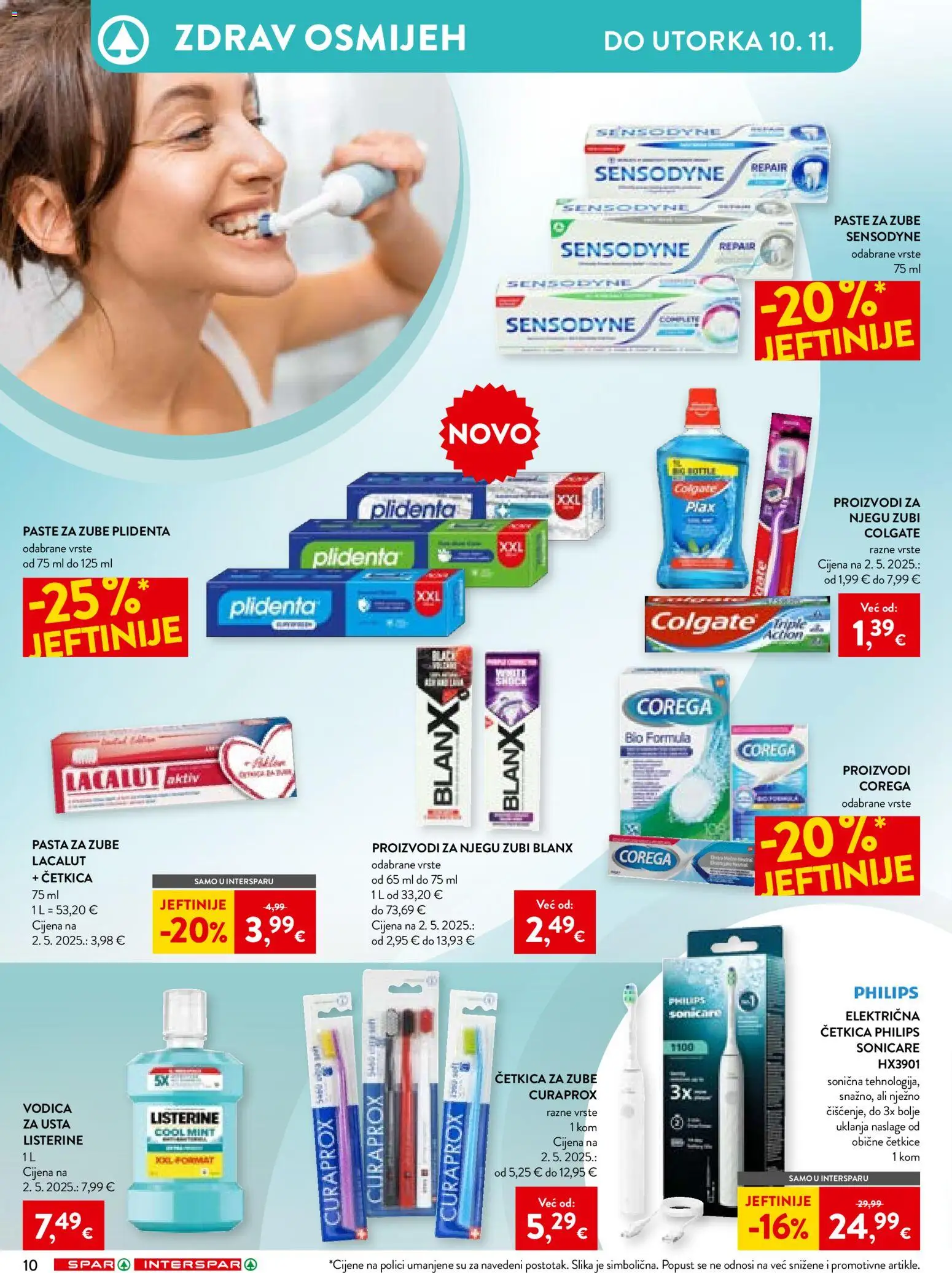 Spar katalog | vrijedi od 21.10.2026 | Stranica: 10 | Proizvodi: Četkica za zube, Pasta, Sensodyne, Lacalut