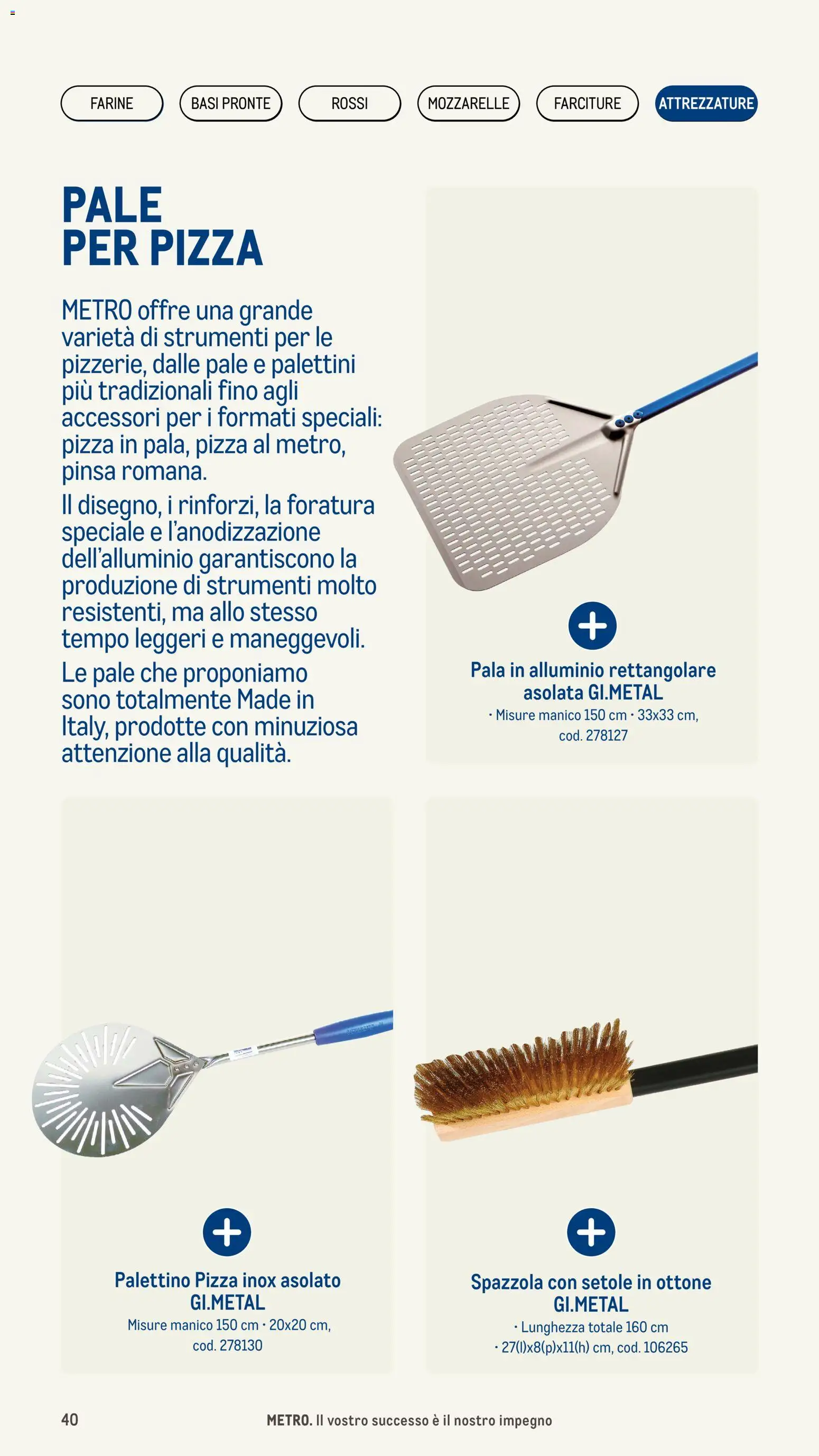 Volantino Metro del 08/01/2026 | Pagina: 40 | Prodotti: Spazzola, Pizza, Alluminio