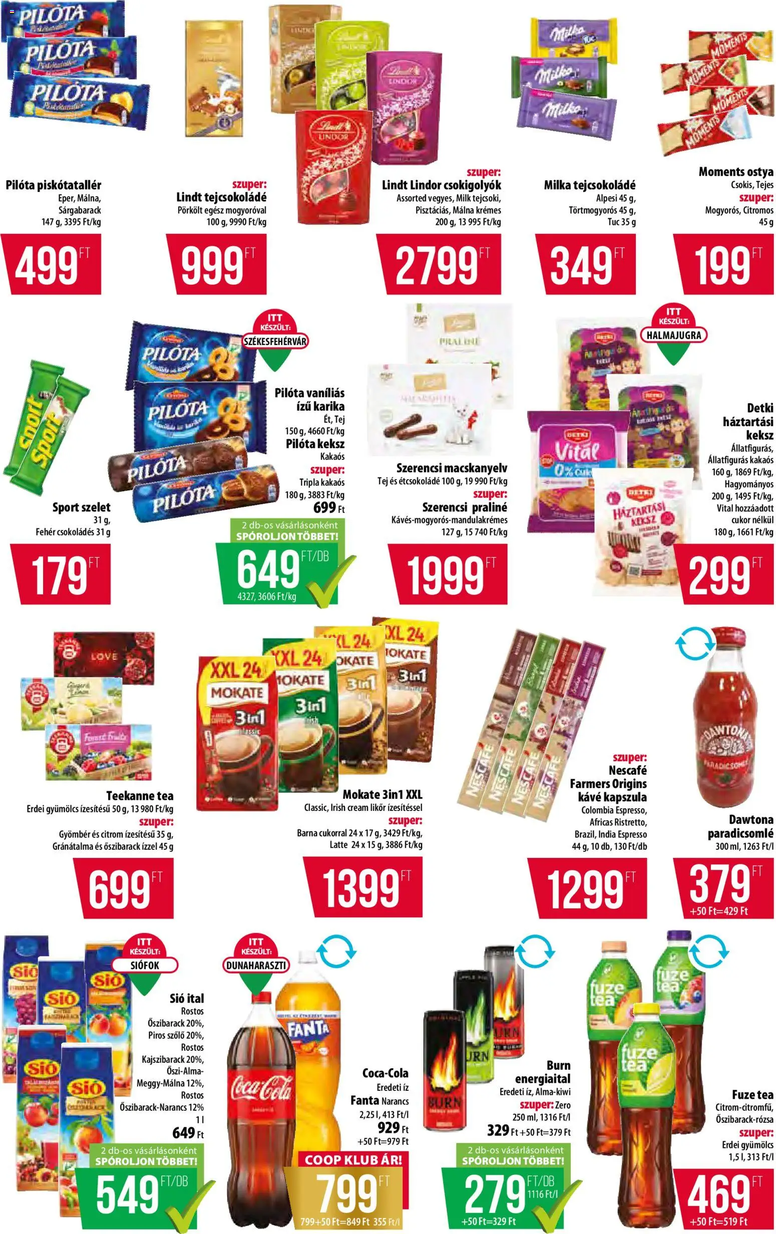 COOP akciós ujság - amely érvényes a következő dátumtól: 2026.10.08. | Oldal: 17 | Termékek: Szelet, Kávé, Tea, Likőr