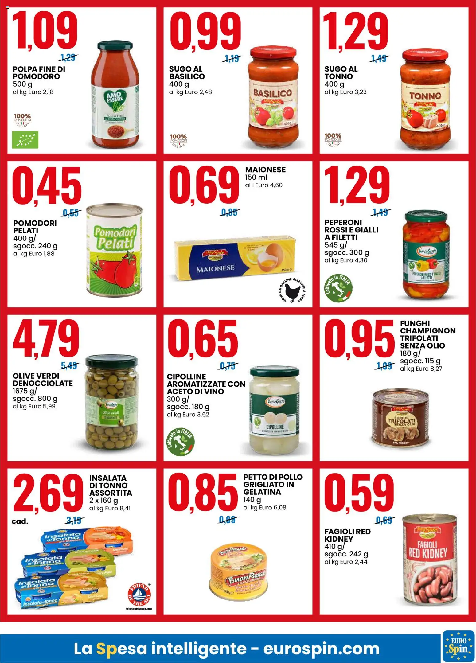 Volantino Eurospin del 01/07/2026 | Pagina: 7 | Prodotti: Pomodoro, Olio, Cipolline, Terra