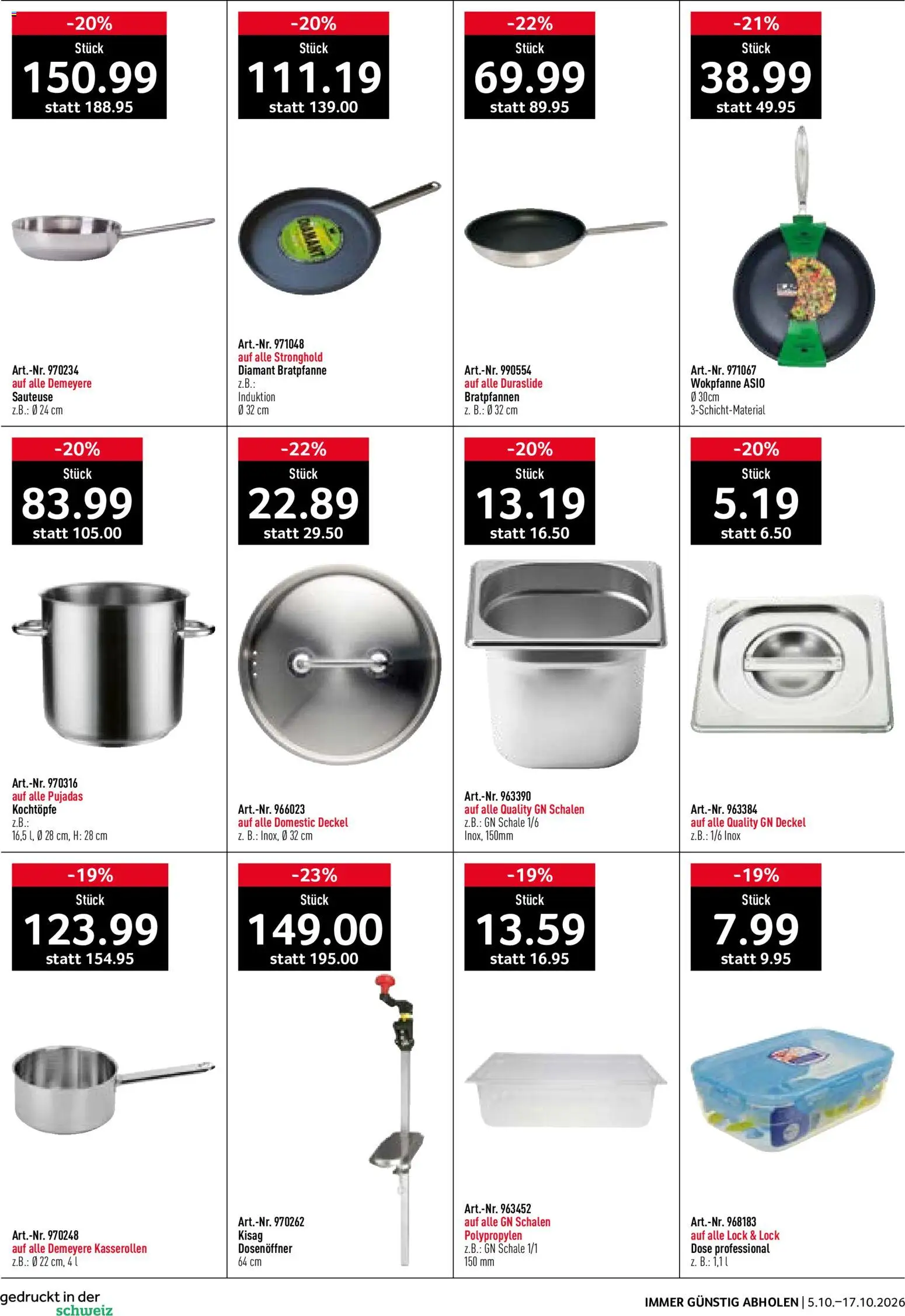 Prodega aktionen Gastronomie – gültig ab 05.10.2026 | Seite: 8 | Produkte: Deckel