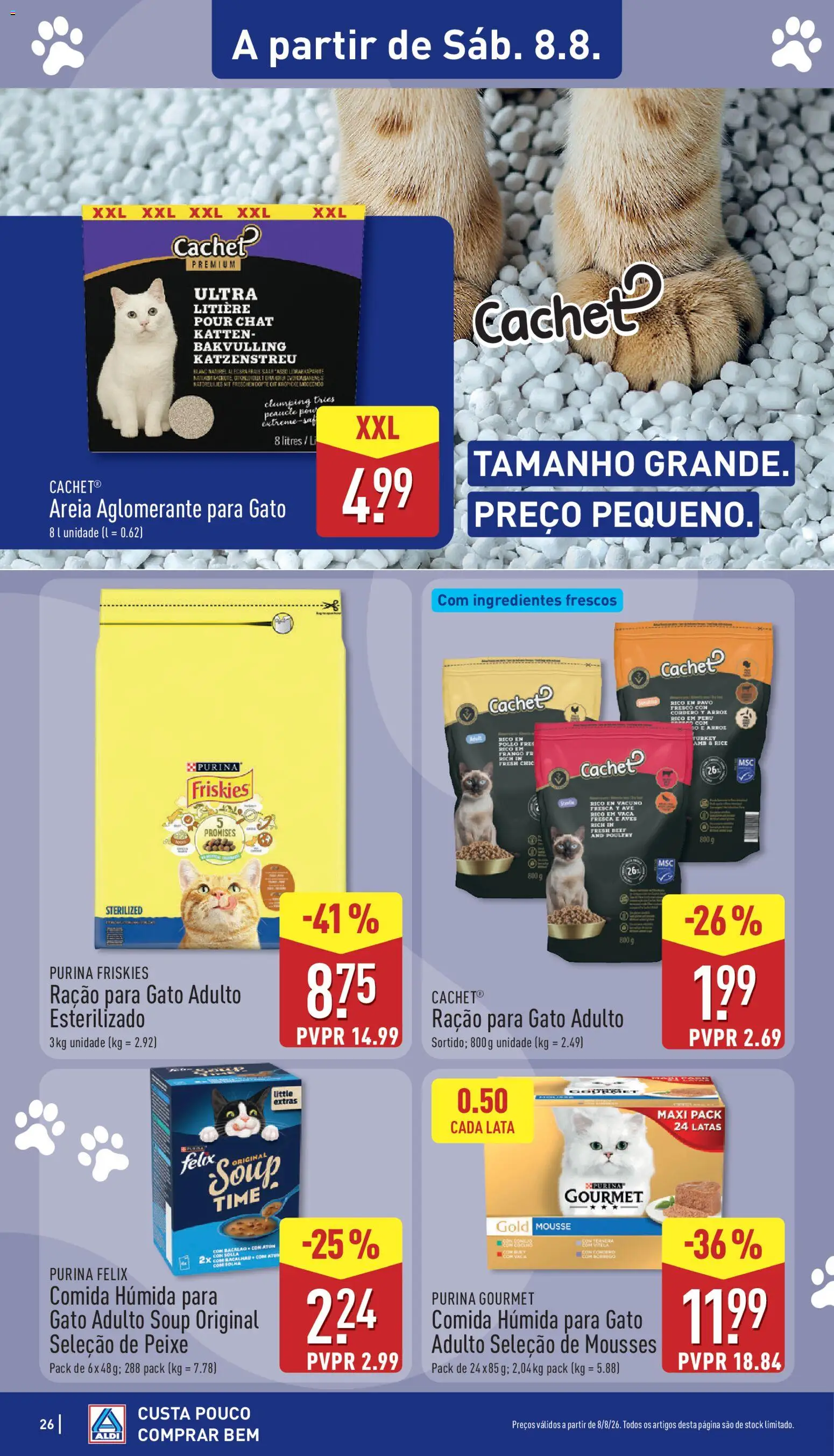 Aldi folheto │ válido de 03/08/2026 | Página: 26 | Produtos: Vitela, Ração, Peru, Arroz