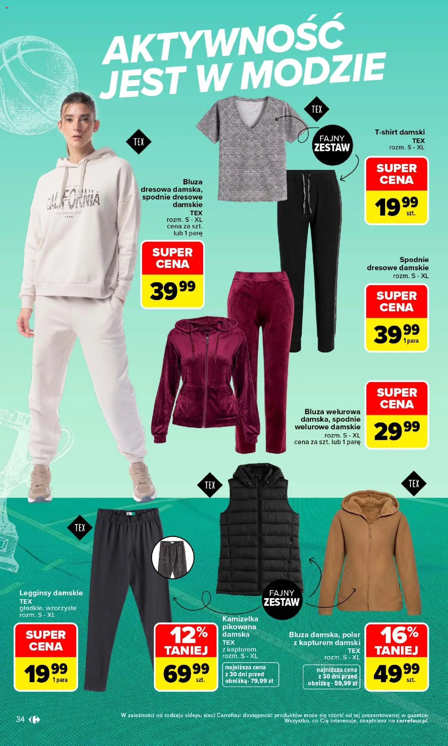 Carrefour gazetka - Siebie znasz najlepiej od 07.09.2026 | Strona: 34 | Produkty: Kamizelka, Spodnie, Legginsy, Legginsy damskie