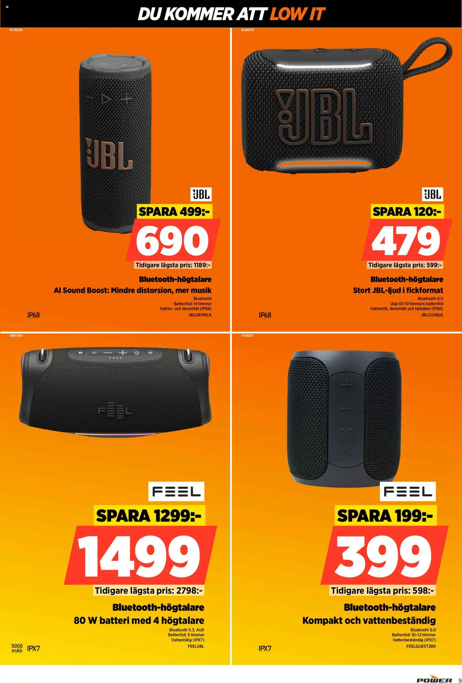 Power reklamblad aktuell från 28/09/2026 | Sida: 9 | Produkter: Batteri, Vatten, Högtalare