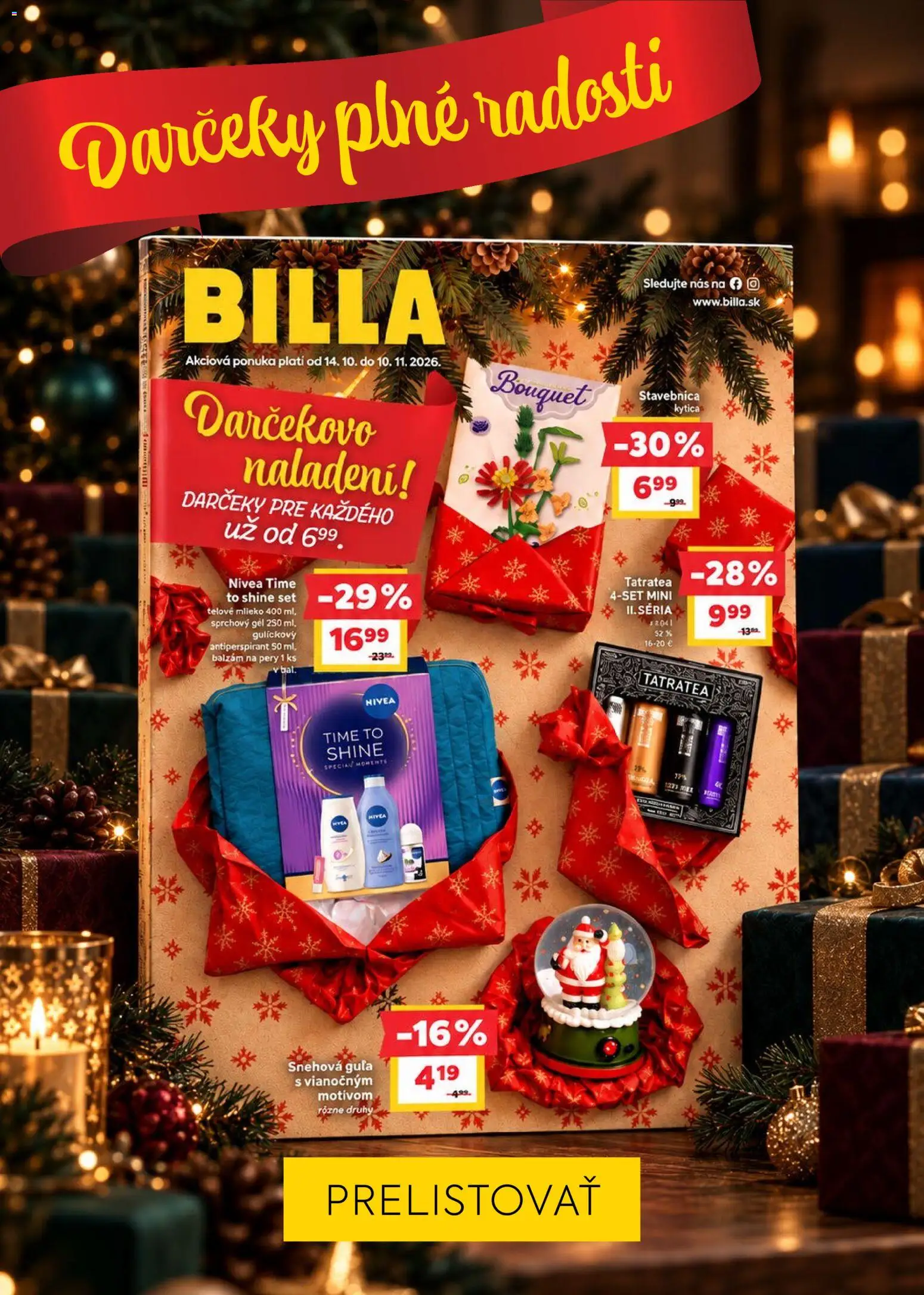 Nové Billa akcie – leták je platný od 28.10.2026 | Strana: 28 | Produkty: Mlieko, Nivea, Telové mlieko, Sprchový gél