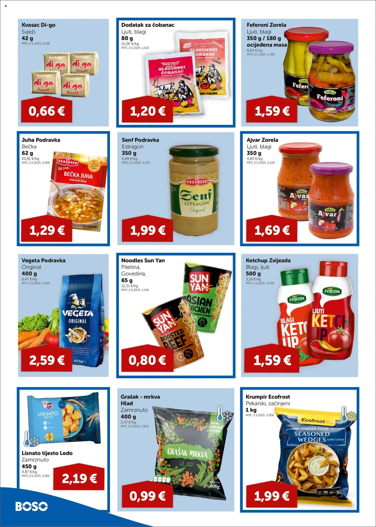 Boso katalog | vrijedi od 22.10.2026 | Stranica: 6 | Proizvodi: Mrkva, Lisnato tijesto, Juha, Grašak