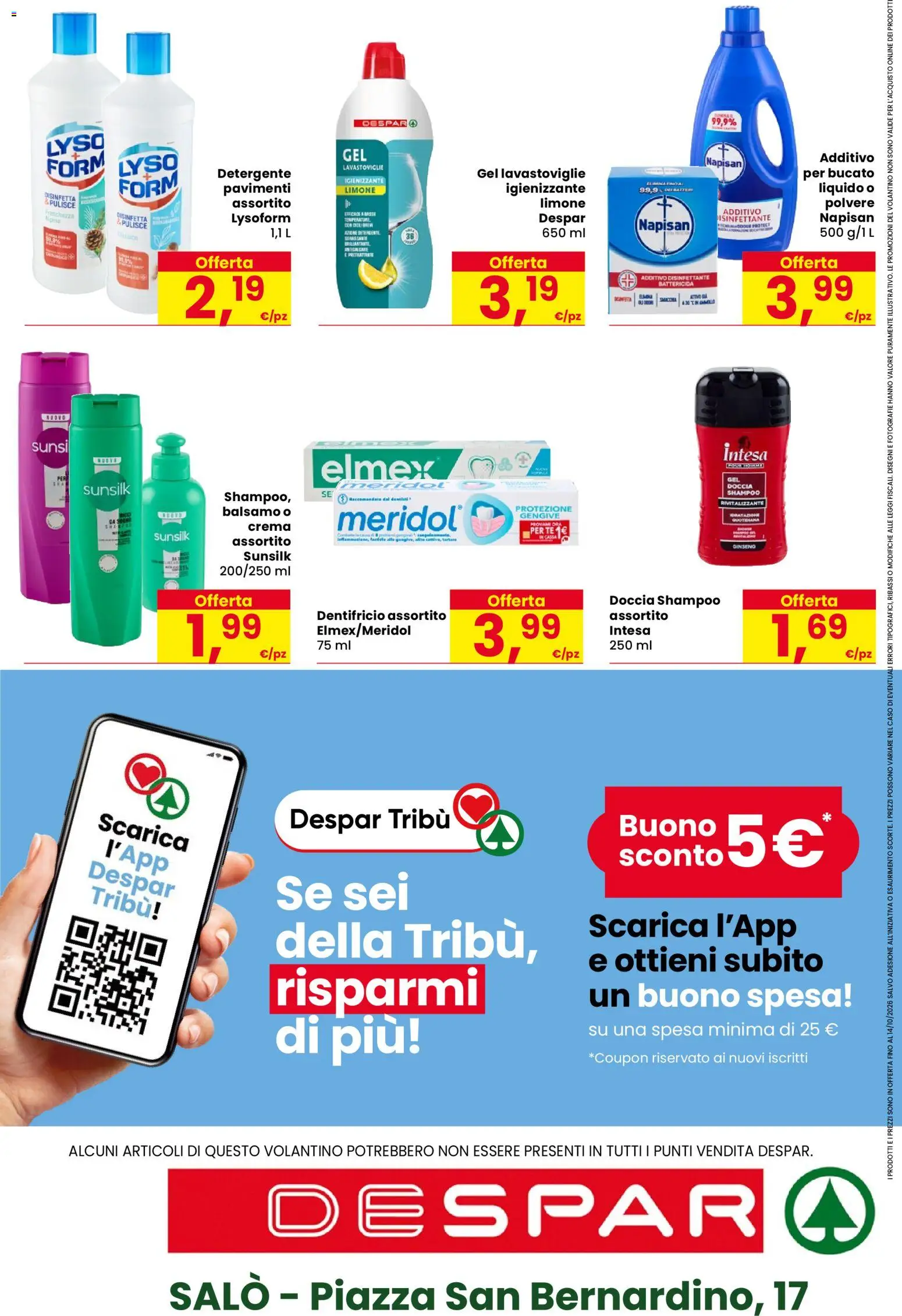 Volantino Despar del 01/10/2026 | Pagina: 20 | Prodotti: Shampoo, Dentifricio, Detergente, Tè