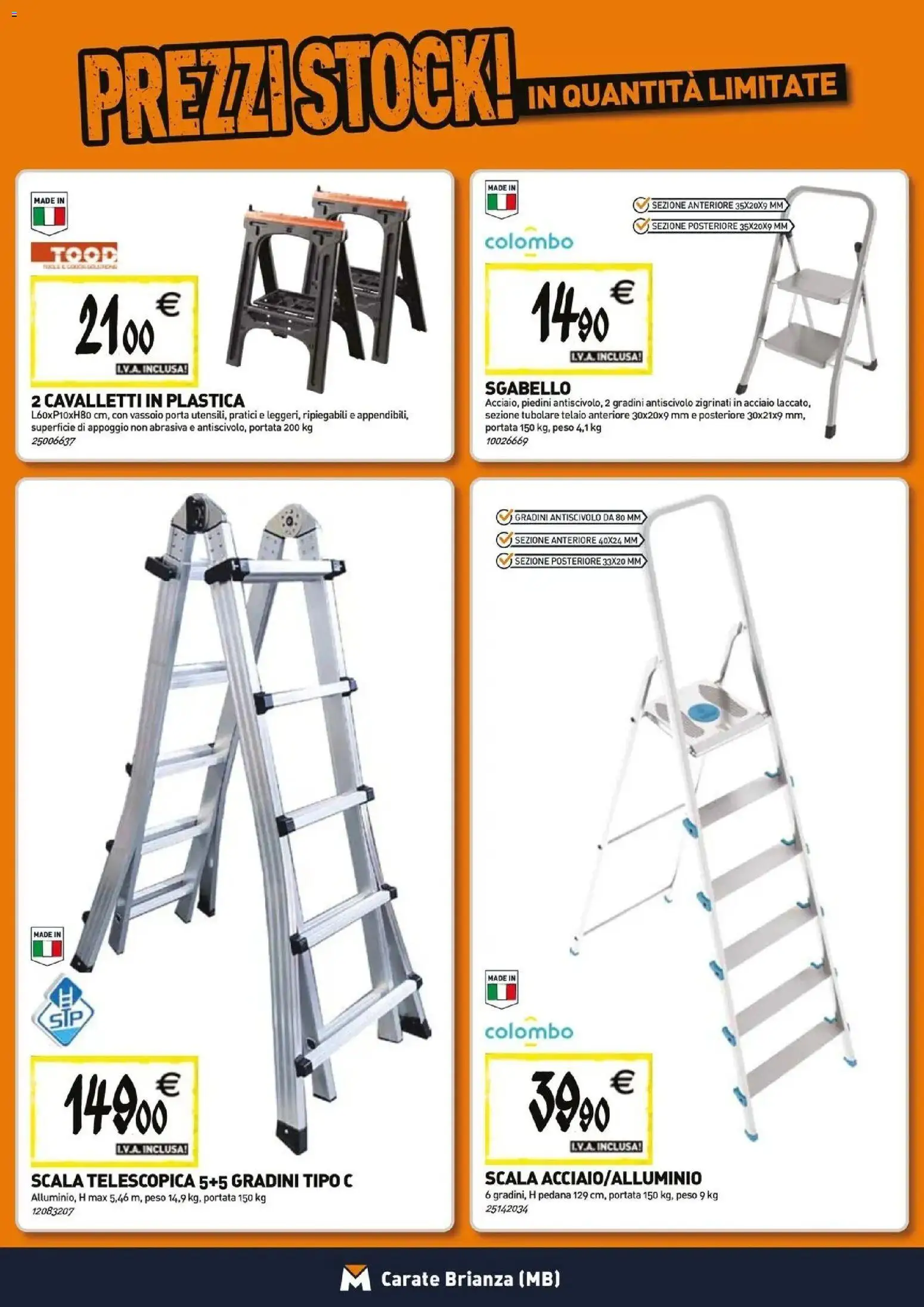Volantino TECNOMAT del 29/10/2026 | Pagina: 16 | Prodotti: Porta, Sgabello, Scala, Vassoio