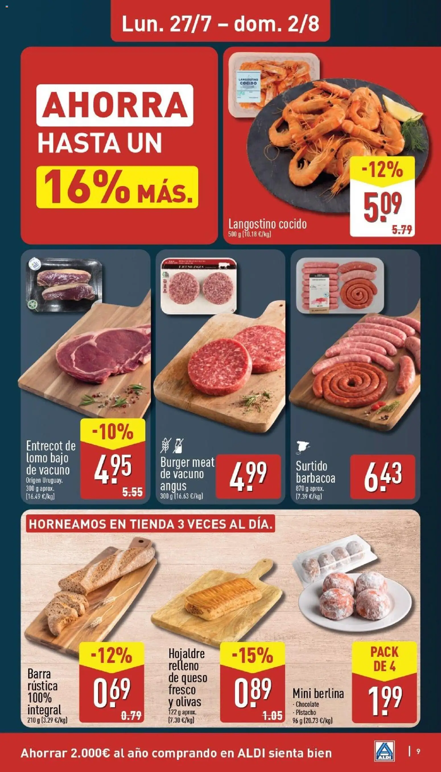 Aldi folleto Canarias │ válido desde el 27/07/2026 | Página: 9 | Productos: Queso, Chocolate, Queso fresco, Barbacoa