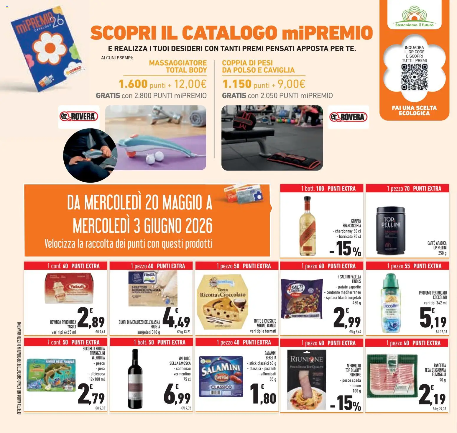 Volantino Conad del 20.05.2026 | Pagina: 46 | Prodotti: Merluzzo, Pancetta, Pesca, Grappa