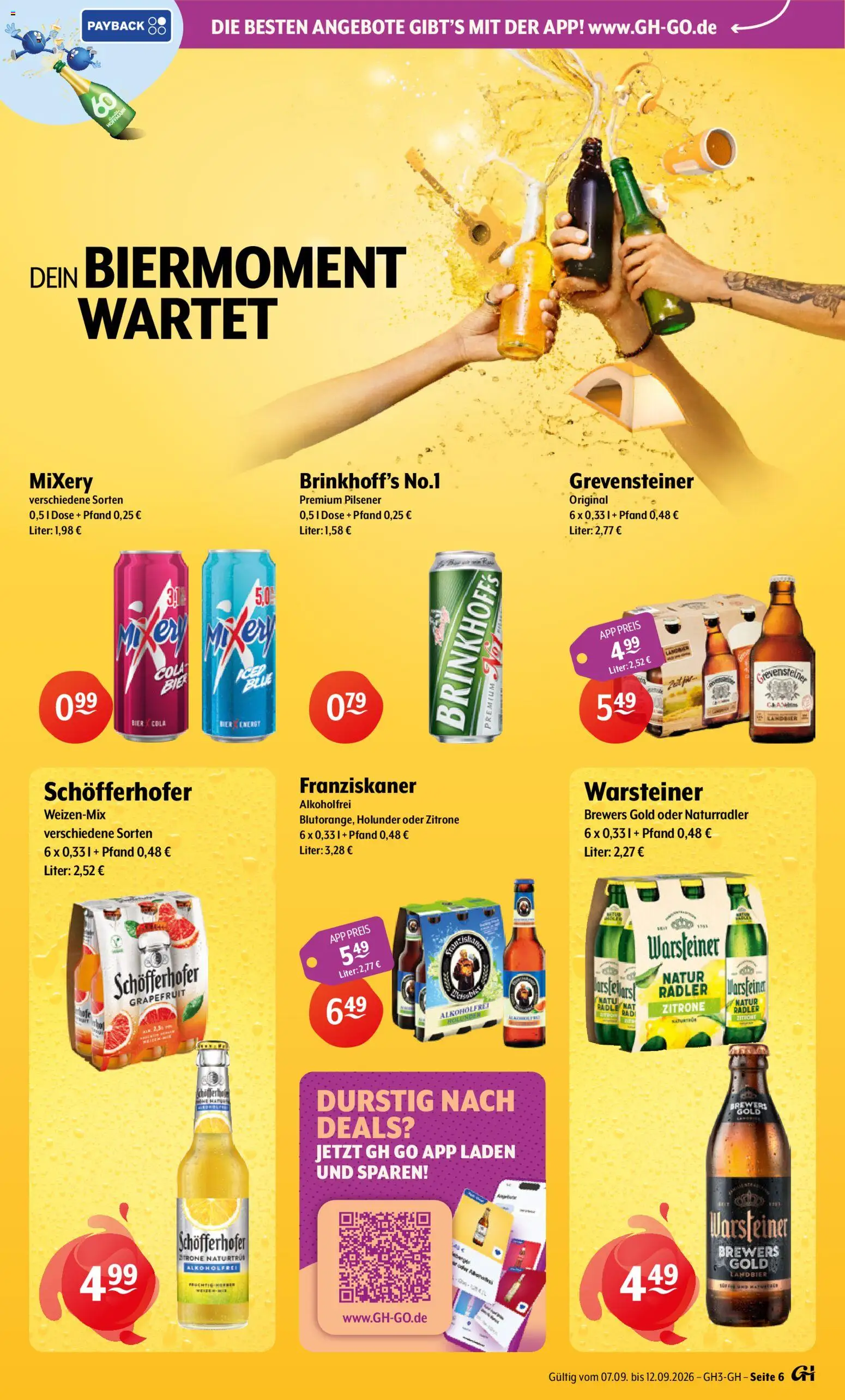 Trink und Spare Prospekt – gültig ab 07.09.2026 | Seite: 6 | Produkte: Bier, Grapefruit, Radler, Warsteiner