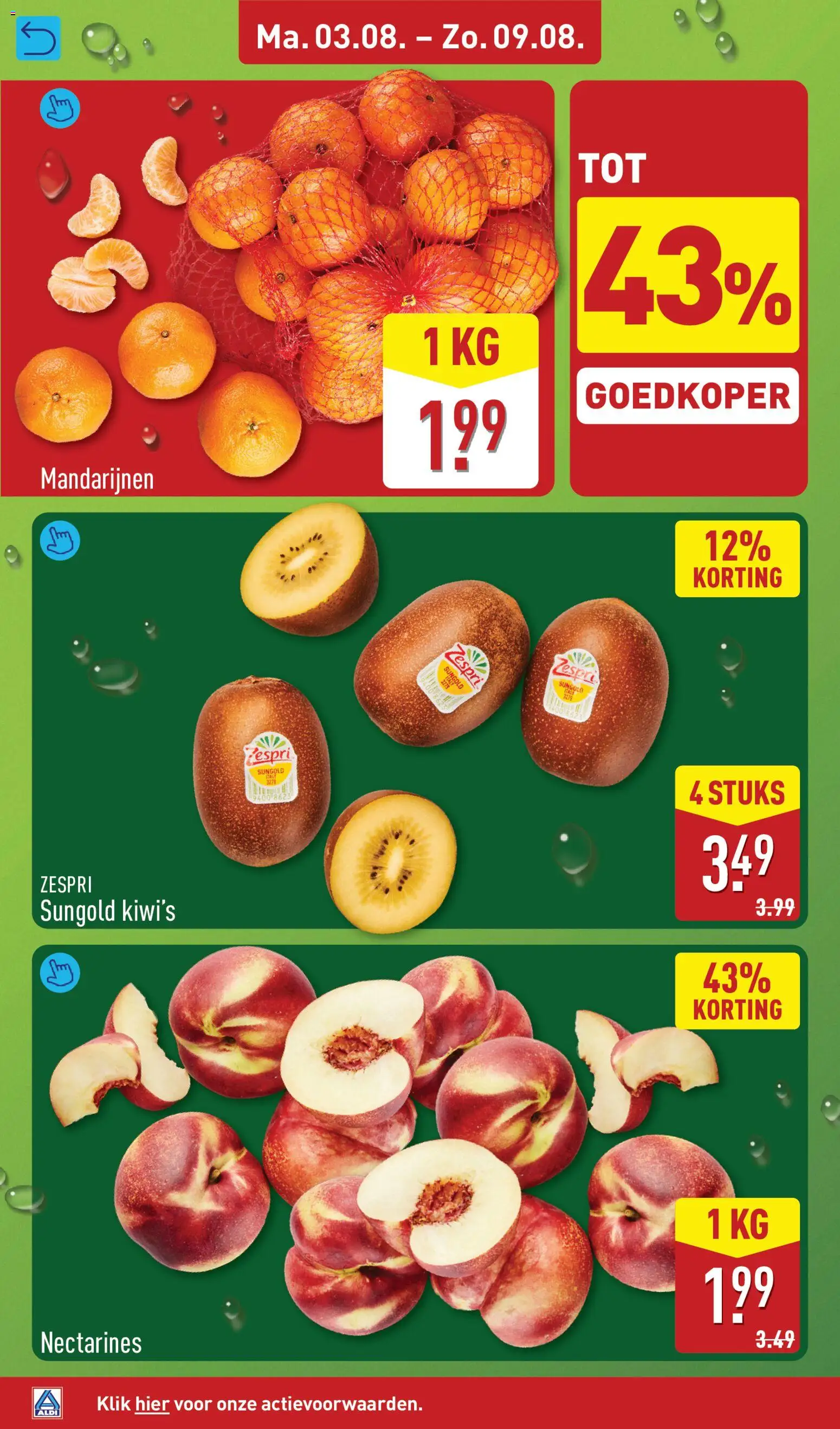 {H1} | Pagina: 4 | Producten: Nectarines, Kiwi, Mandarijnen, Kiwi's