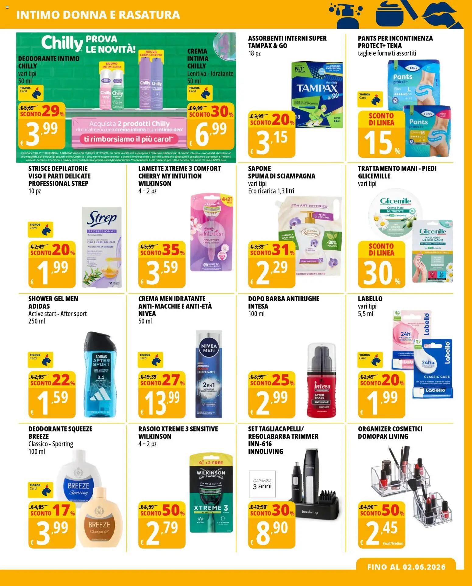 Volantino Tigros del 06.05.2026 | Pagina: 6 | Prodotti: Crema, Maschera, Regolabarba, Intimo