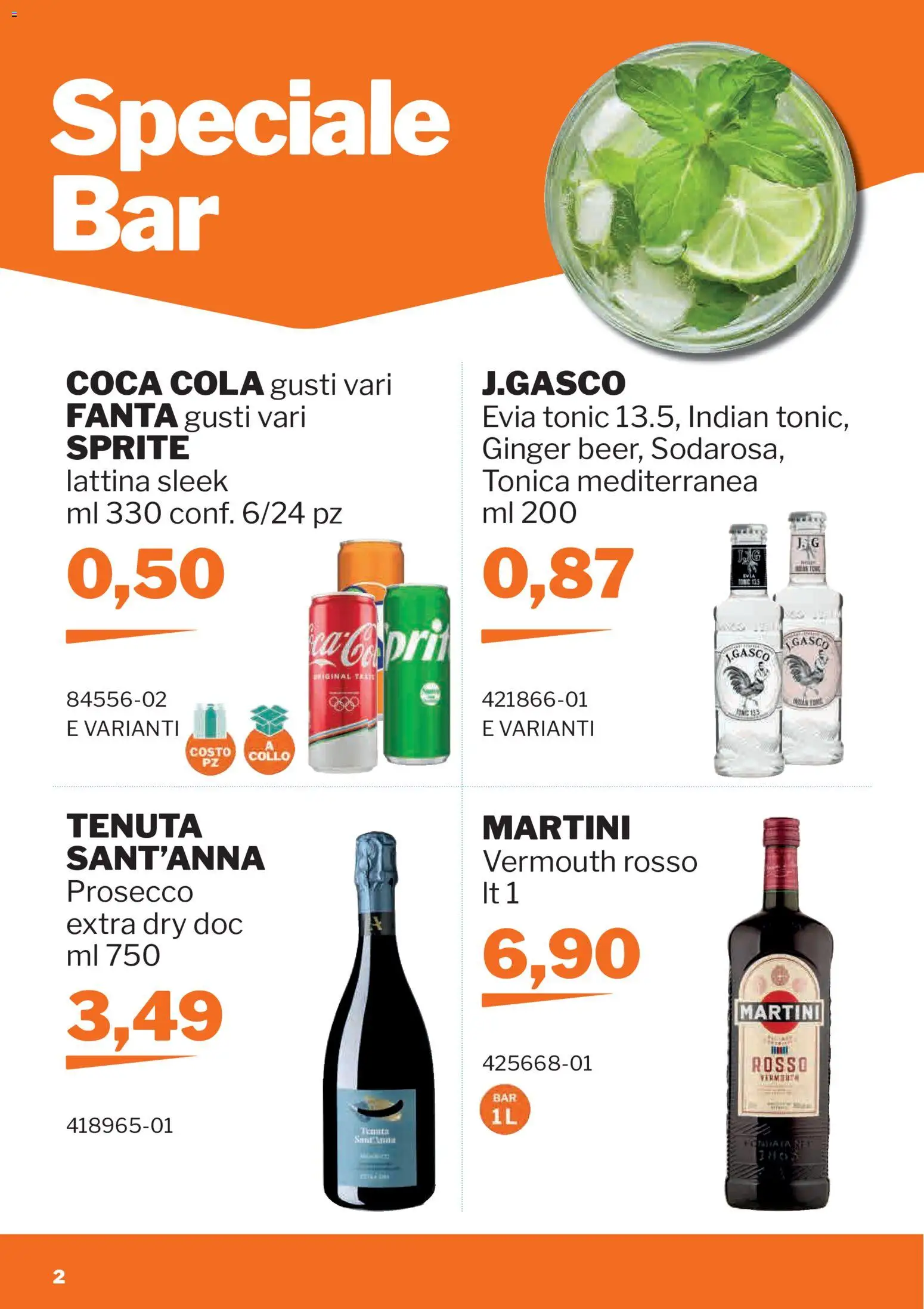 Volantino Sogegross del 15/07/2026 | Pagina: 2 | Prodotti: Prosecco, Fanta, Coca Cola