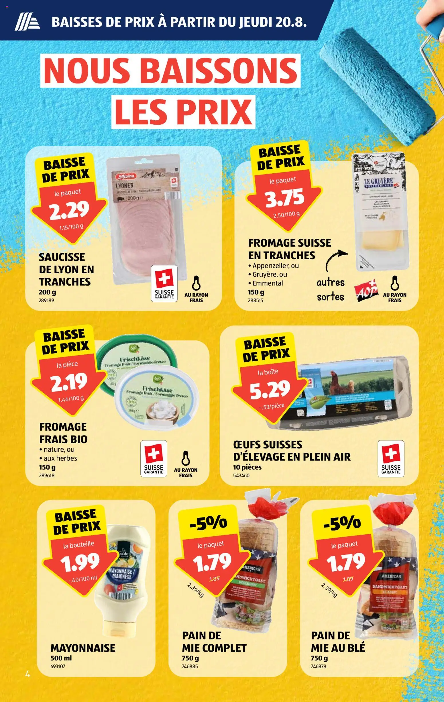Aldi aktionen FR – gültig ab 20.08.2026 | Seite: 4 | Produkte: Frischkäse, Mayonnaise