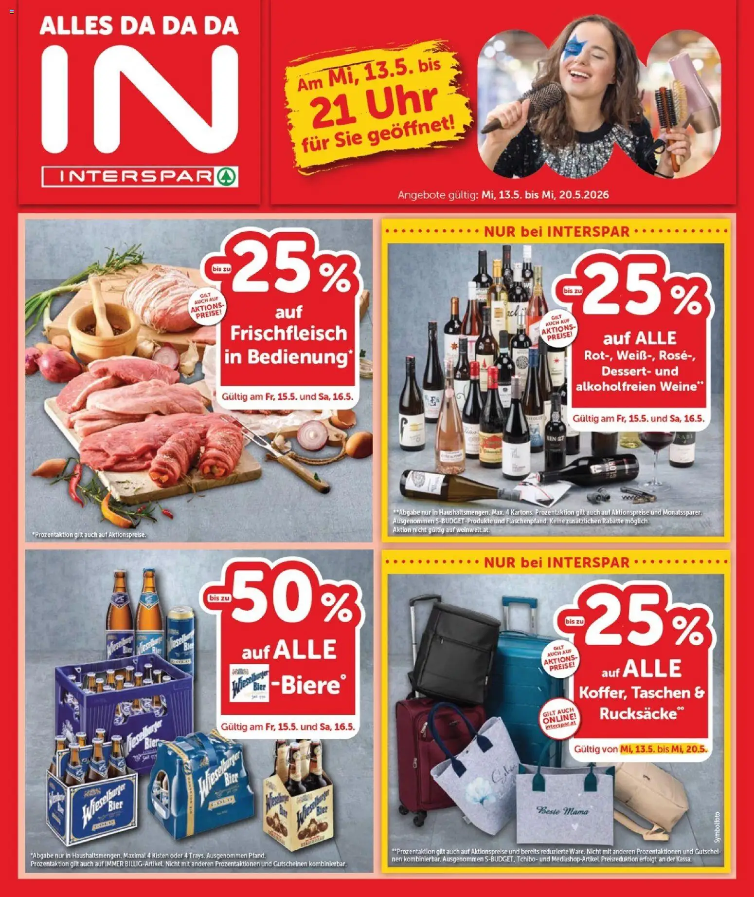 Interspar Flugblatt - Burgenland Nord gültig ab 13.05.2026 | Seite: 1 | Produkte: Uhr, Bier