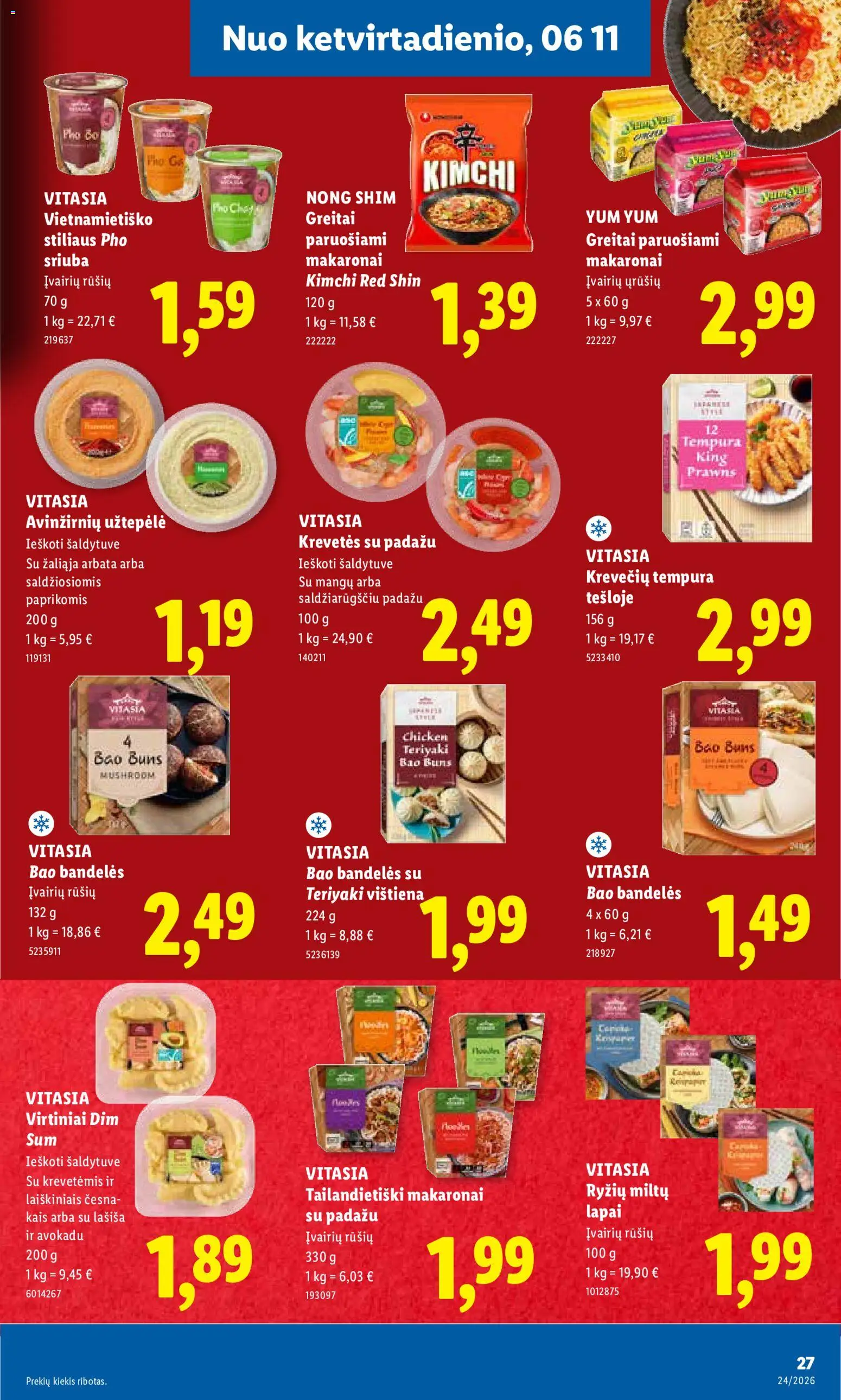 LIDL akcijos nuo 08.06.2026 | Puslapis: 23 | Prekių: Užtepėlė, Bandelės, Arbata, Makaronai