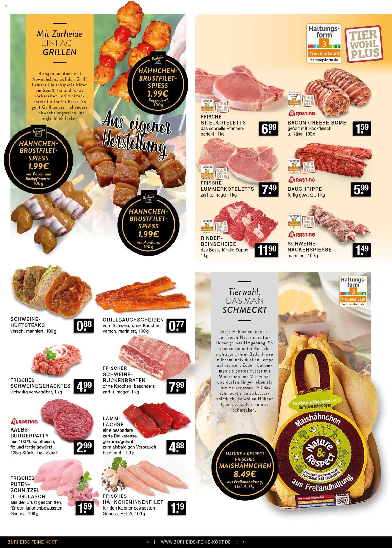 Edeka Zurheide Prospekt – gültig ab 08.06.2026 | Seite: 2 | Produkte: Grill, Hahnchen, Gulasch, Hackfleisch