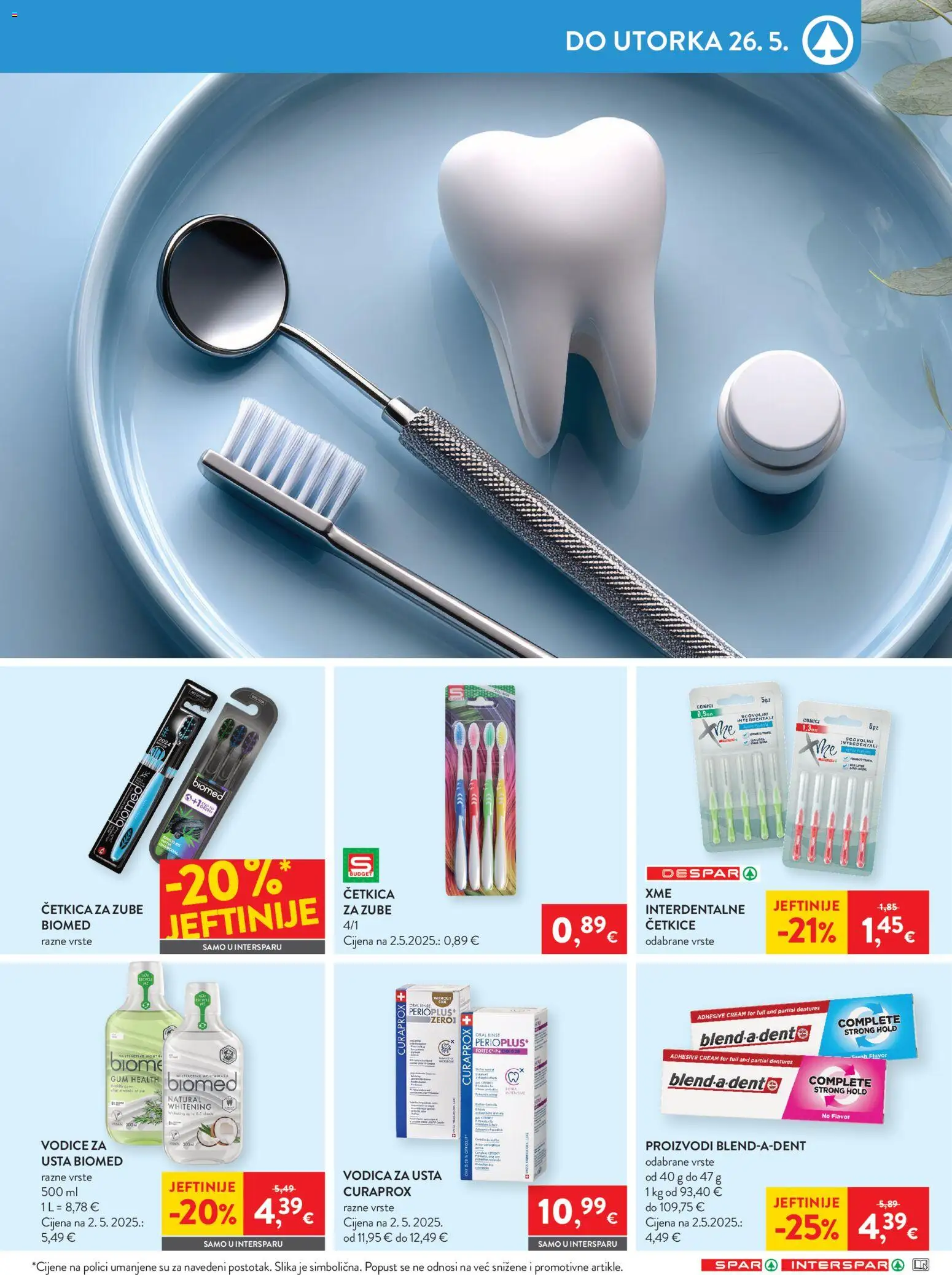 Spar katalog | vrijedi od 20.05.2026 | Stranica: 29 | Proizvodi: Četkica za zube, Vodica za usta