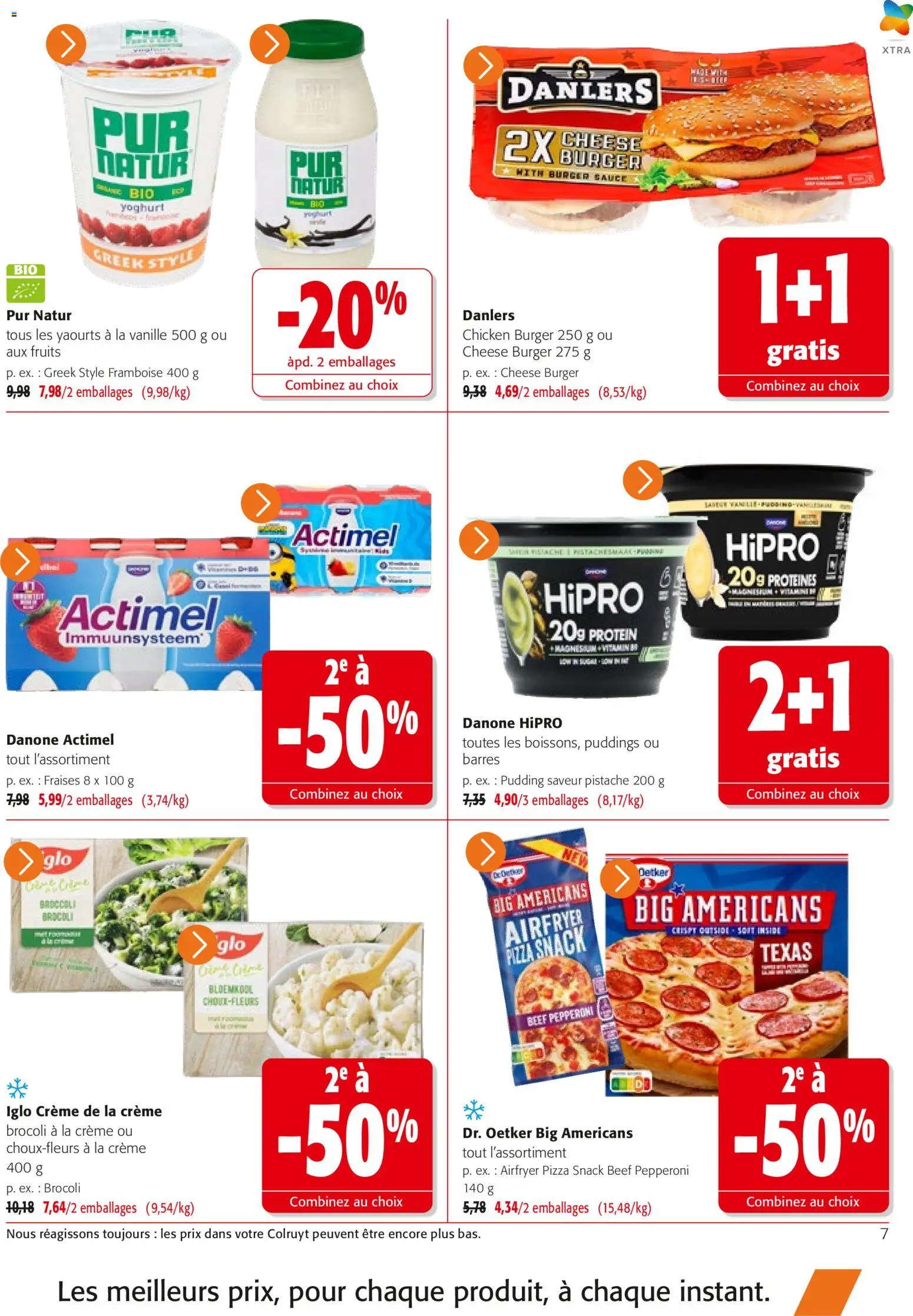 {H1} | Page: 7 | Produits: Yaourts, Framboise, Vanille, Pizza