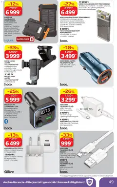 Auchan akciós újság - amely érvényes a következő dátumtól: 2026.07.23. | Oldal: 49 | Termékek: Telefon, Kábel, Power bank