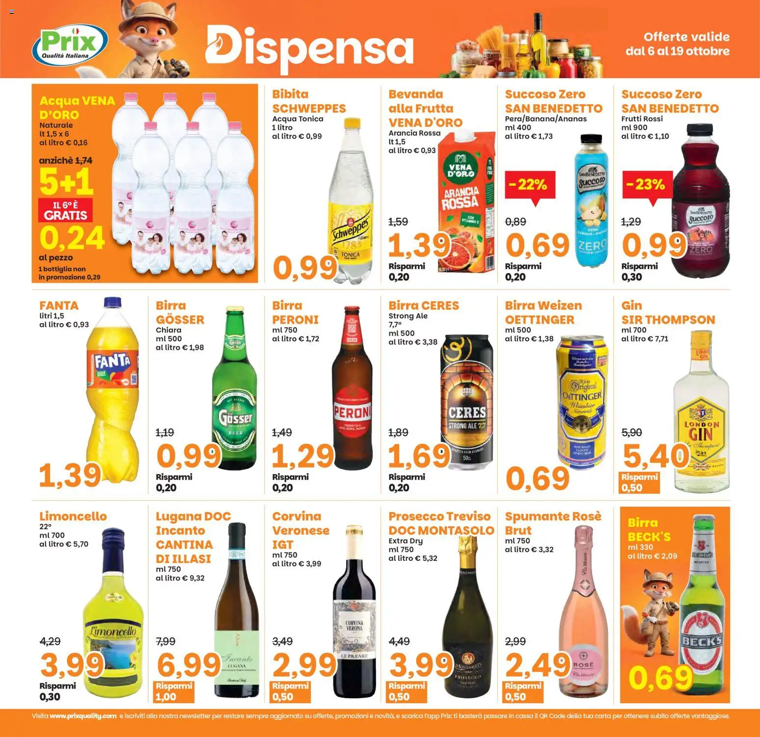 Volantino Prix del 06/10/2026 | Pagina: 19 | Prodotti: Frutta, Ceres, Spumante, Fanta